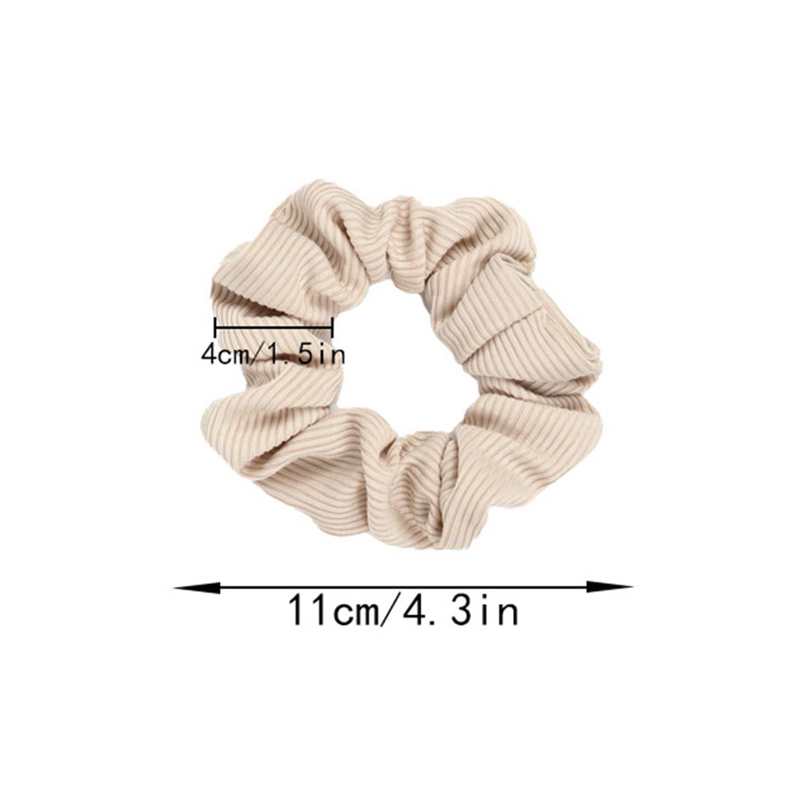 Picture of Velvet Simple Ponytail Holder Hair Ties Band Scrunchies Stripe Elastic 9cm Dia.