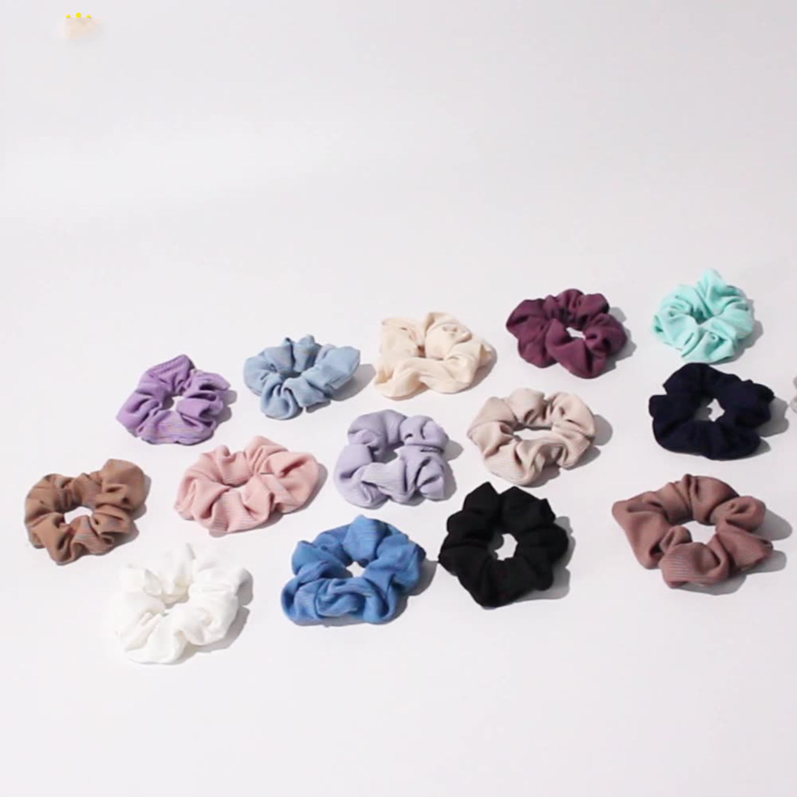 Picture of Velvet Simple Ponytail Holder Hair Ties Band Scrunchies Stripe Elastic 9cm Dia.