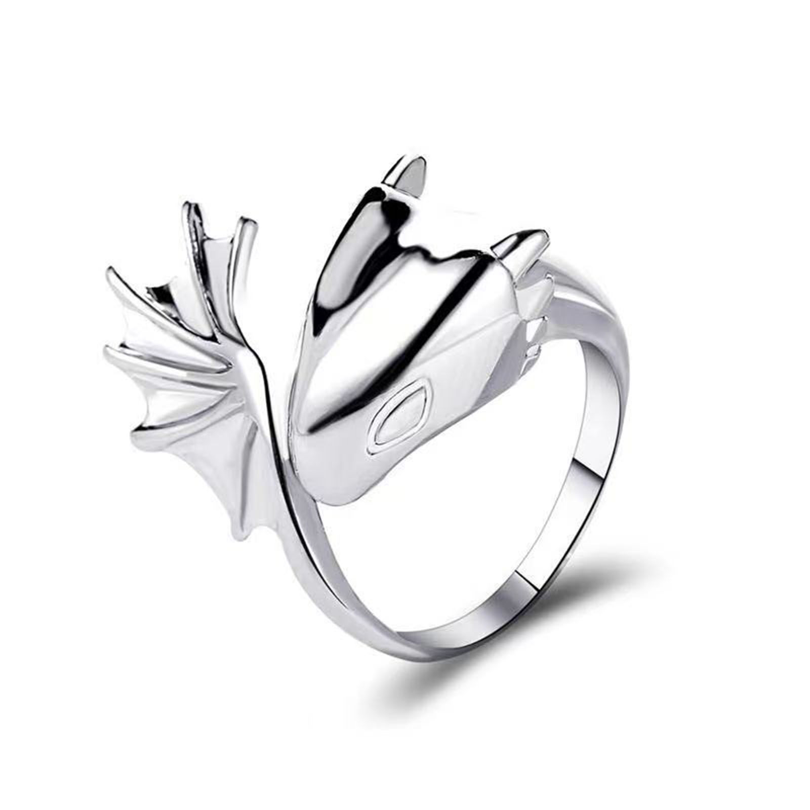 Image de Bagues Gothique Ouvert Bague Enroulée Ajoustable Multicolore Dragon 1 Pièce