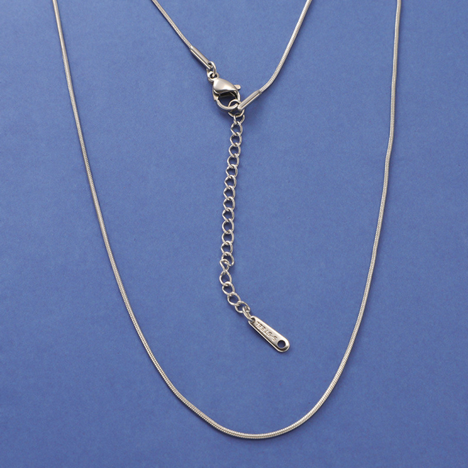 Imagen de 304 Acero Inoxidable Estilo Ins Cadena Serpiente Collares Multicolor 40cm longitud, Cadena: 1mm, 1 Unidad