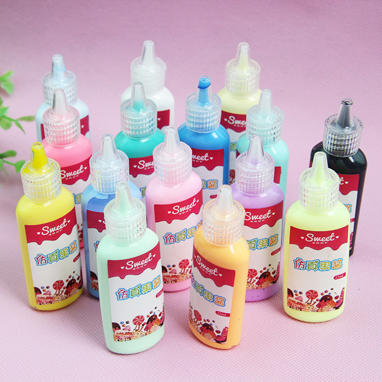 Picture of ( 22ml ) Resin DIY Fake Whipped Cream Clay Multicolor Imitation Jam 9.5cm x 3cm