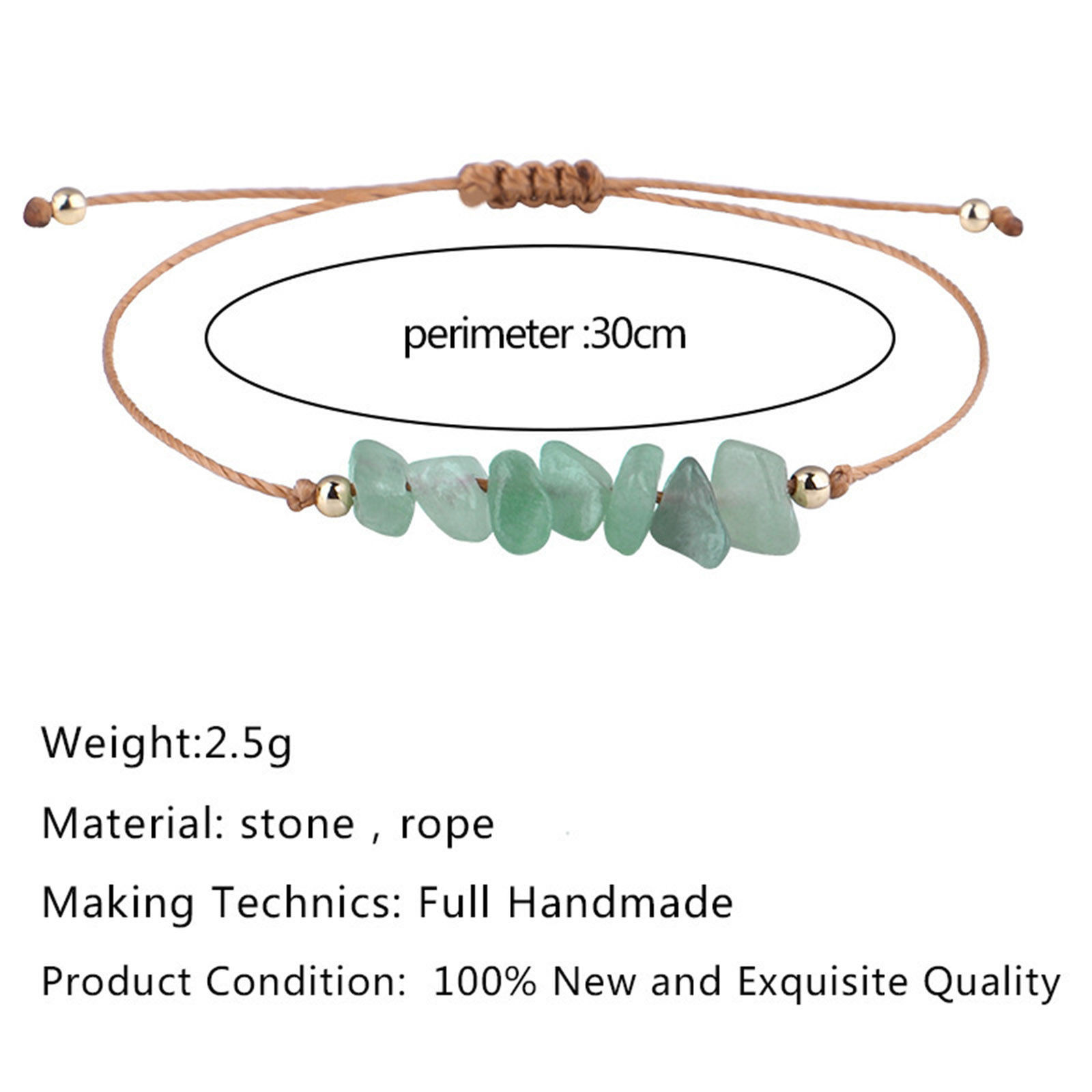 Picture of Natural Gemstone Boho Chic Bohemia Adjustable Braided Bracelets Multicolor Chip Beads 30cm(11 6/8") long