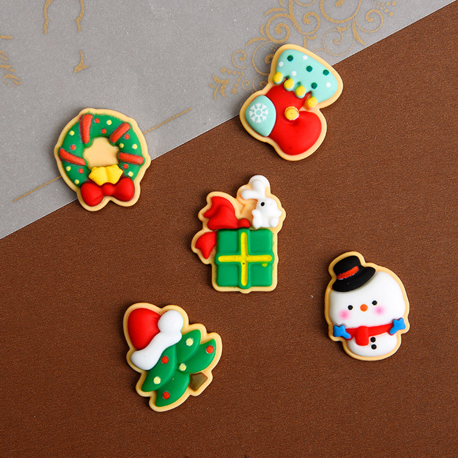 Picture of Resin Cartoon DIY Craft Embellishments Christmas