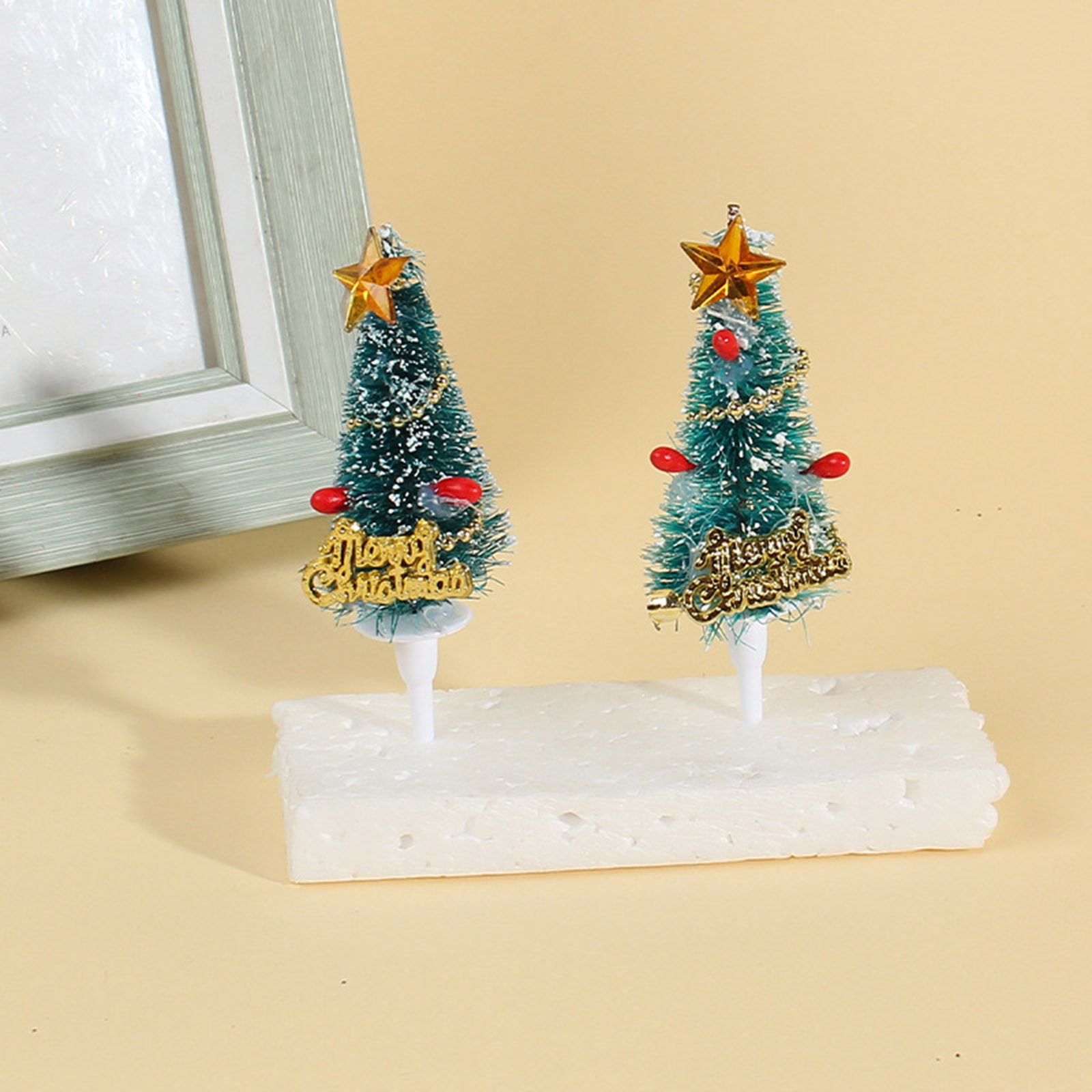 Imagen de Plastic Cupcake Picks Toppers Christmas Cake Decoration