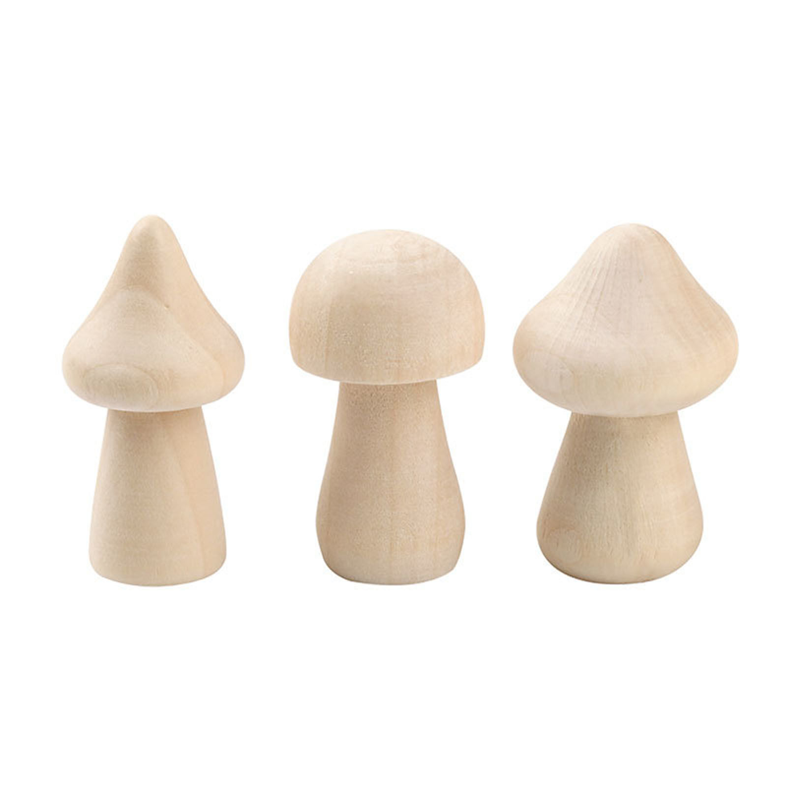 Picture of Natural Wood DIY Painting Handmade Home Decoration Craft Materials Accessories Original Color Mushroom