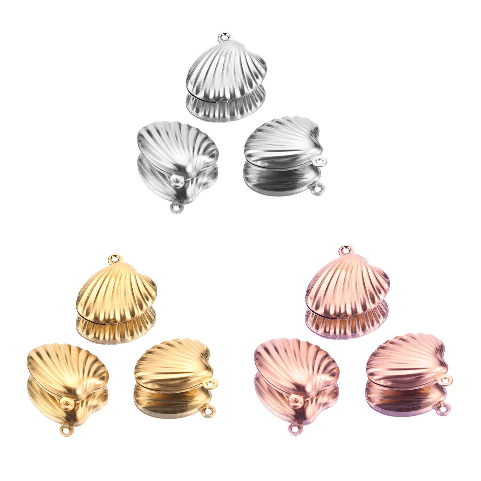 Picture of 304 Stainless Steel Ocean Jewelry Charms Multicolor Shell 19mm x 19mm