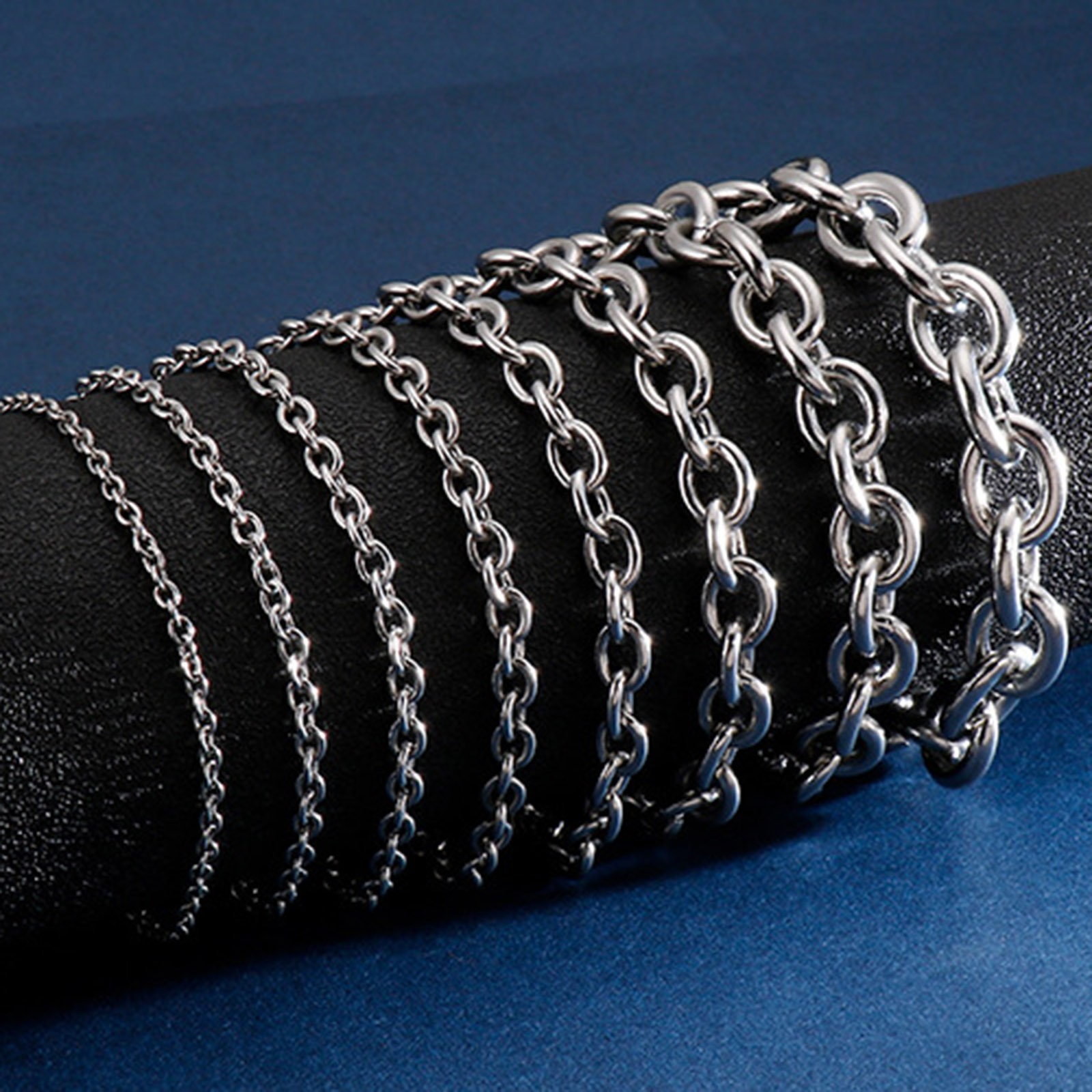 Bild von 304 Edelstahl Einfach Gliederkette Kette Armband Bunt 1 Strang