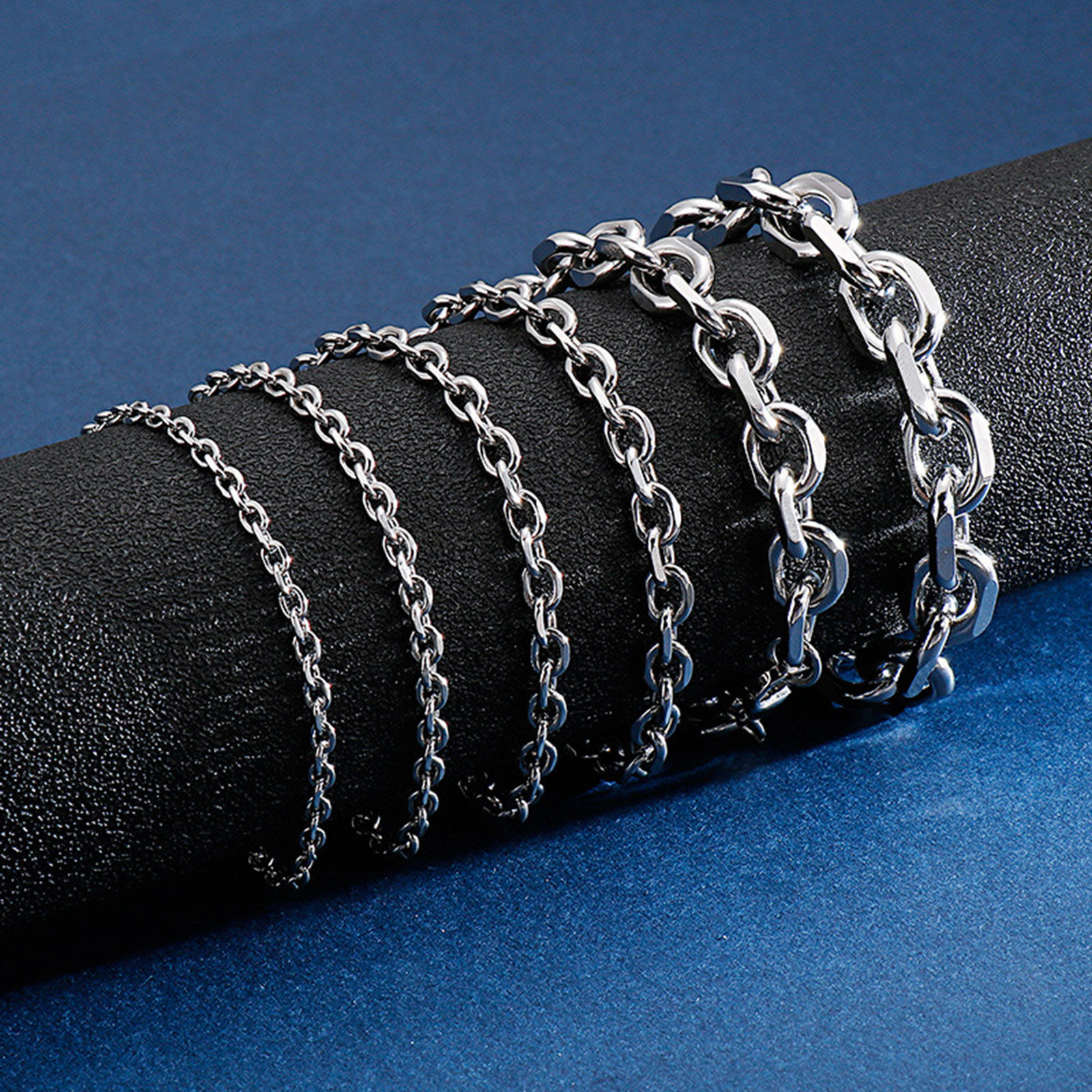 Picture of 304 Stainless Steel Simple Link Cable Chain Bracelets Silver Tone