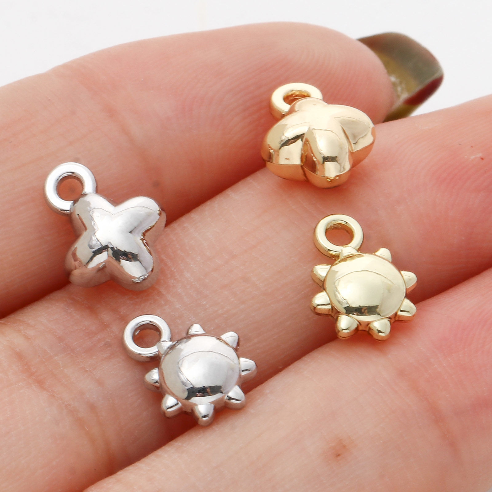 Изображение Цинковый Сплав Подвески Разноцветный Трехмерный 10 ШТ