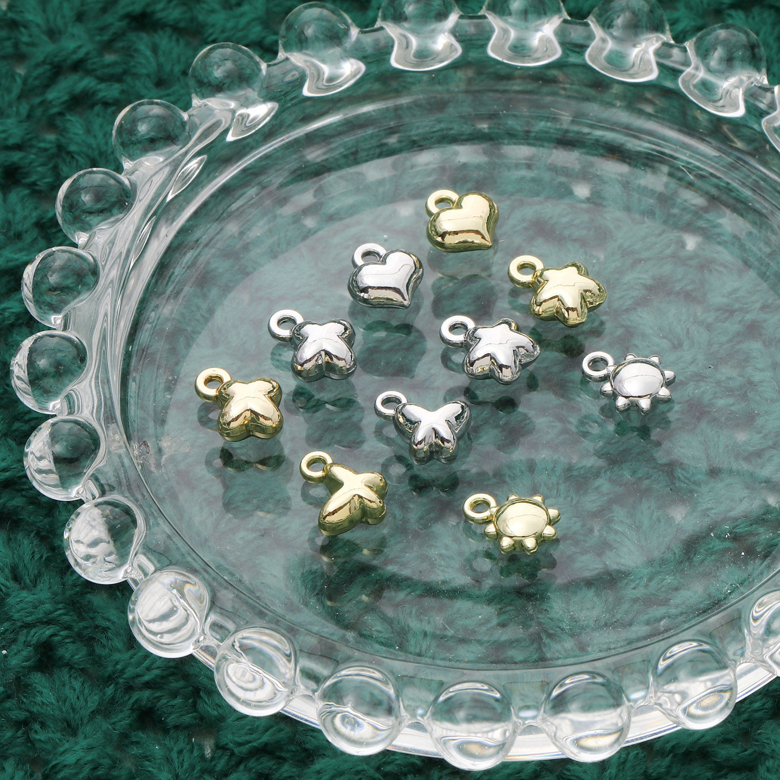 Изображение Цинковый Сплав Подвески Разноцветный Трехмерный 10 ШТ