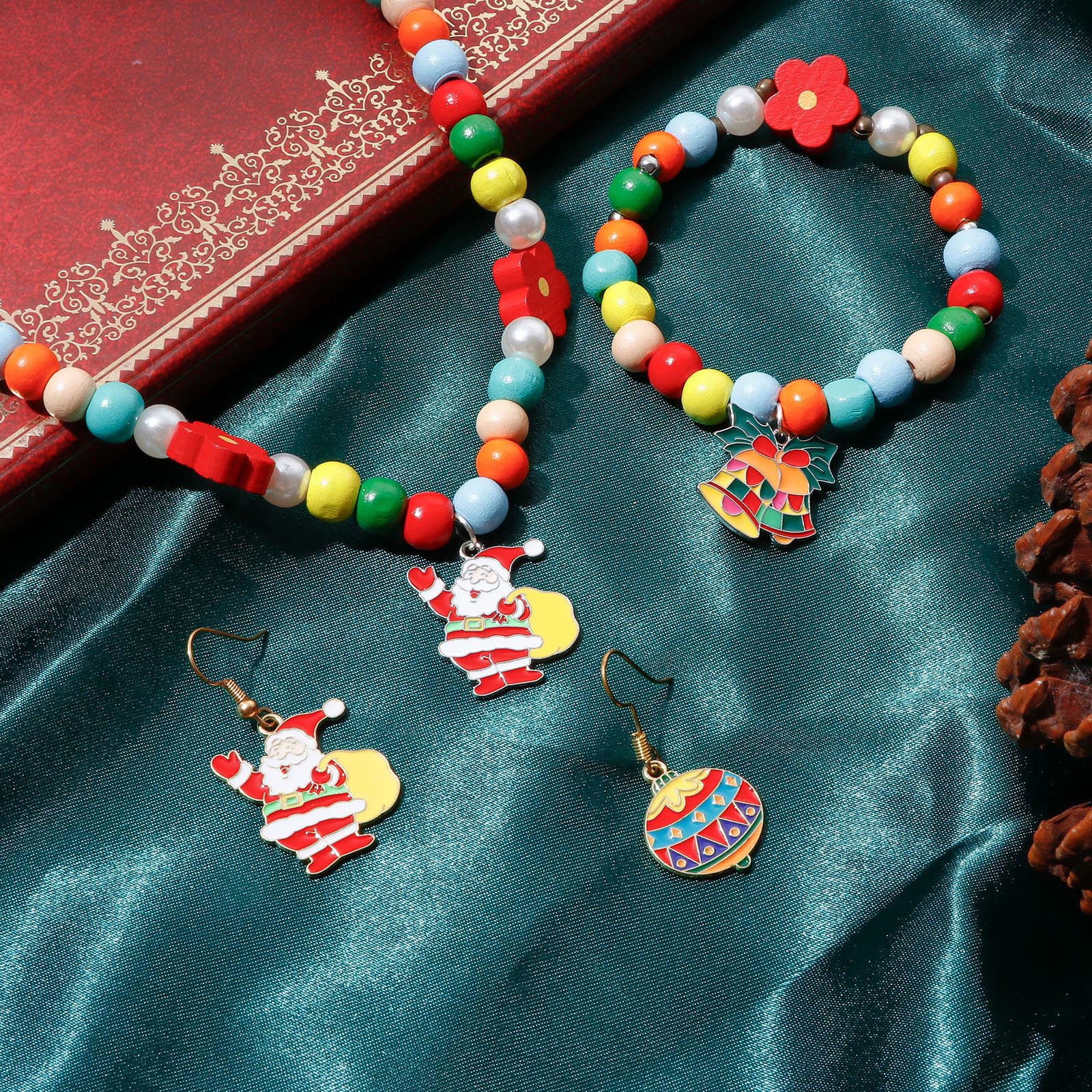 Picture of Zinc Based Alloy Christmas Charms Multicolor Enamel