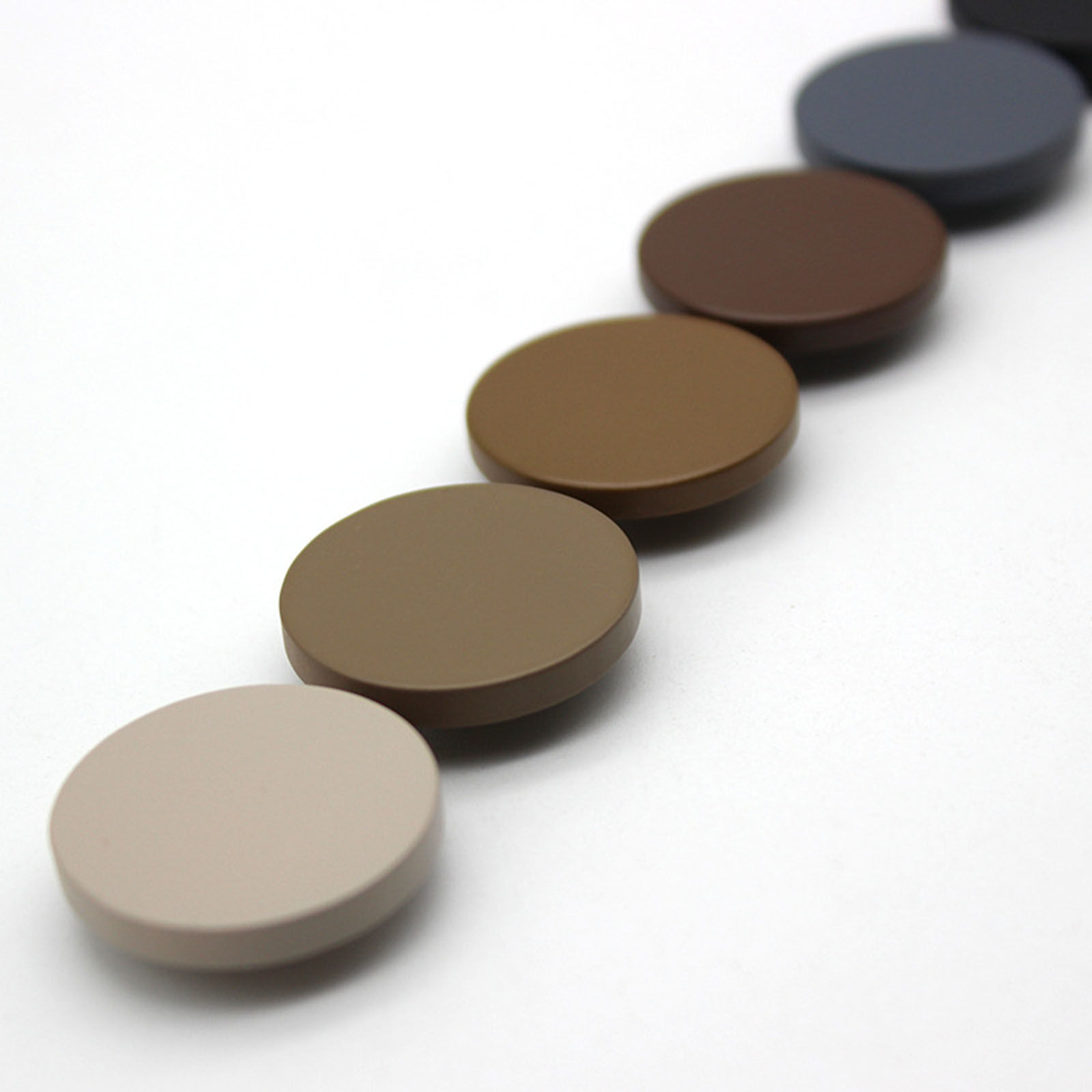 Image de Bouton de Haute Couture en Résine 1 Trou Multicolore Rond Laqué 10 Pcs