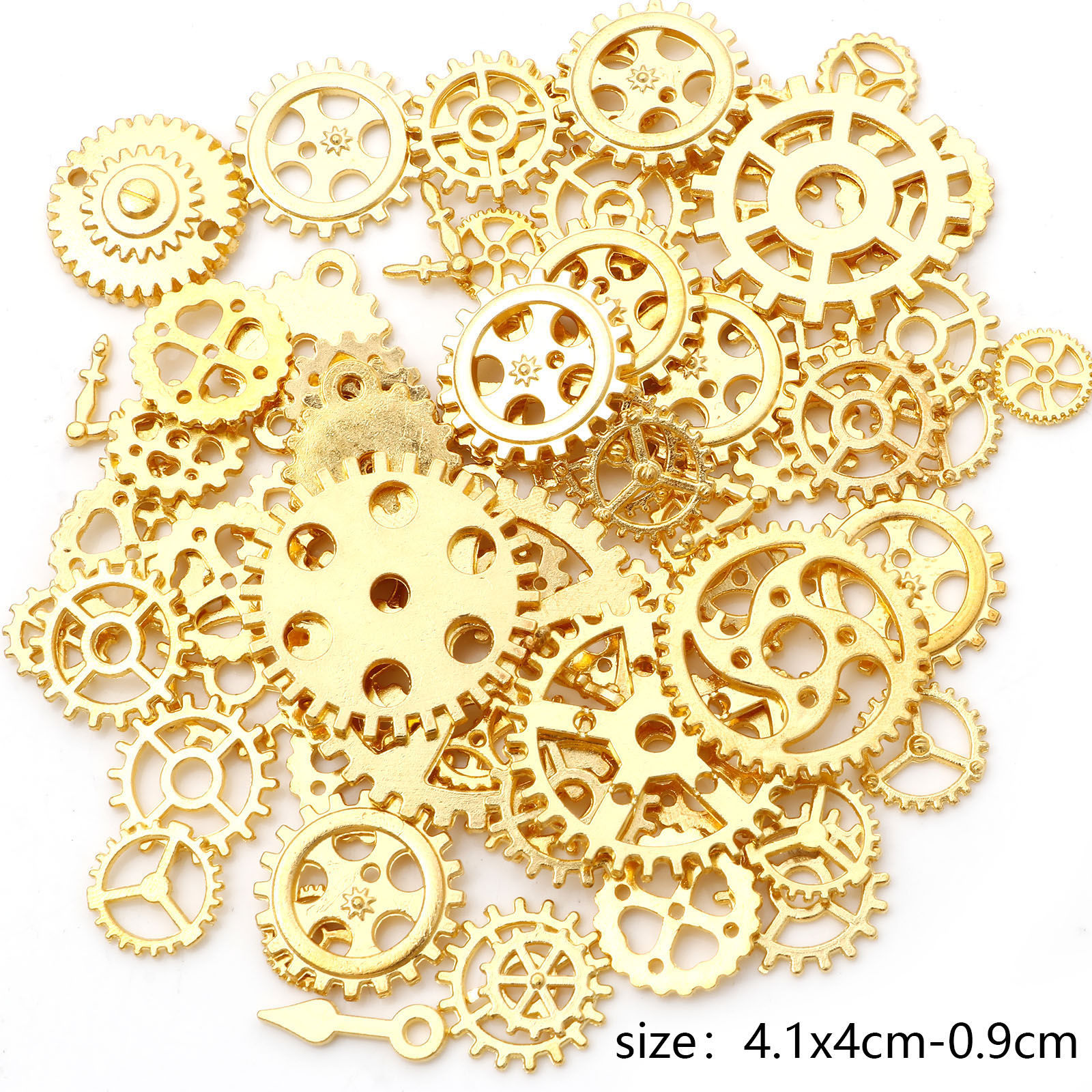Picture of Zinc Based Alloy Steampunk Pendants Multicolor At Random Gear 4.1x4cm - 0.9cm Dia.