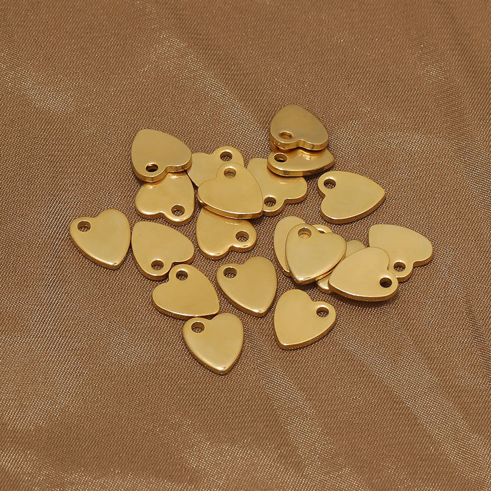 Picture of 304 Stainless Steel Valentine's Day Charms Multicolor Heart 10mm x 9mm