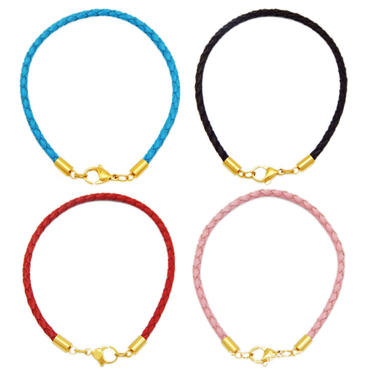 Picture of 304 Stainless Steel Cord End Caps Cylinder Multicolor With Lobster Claw Clasp