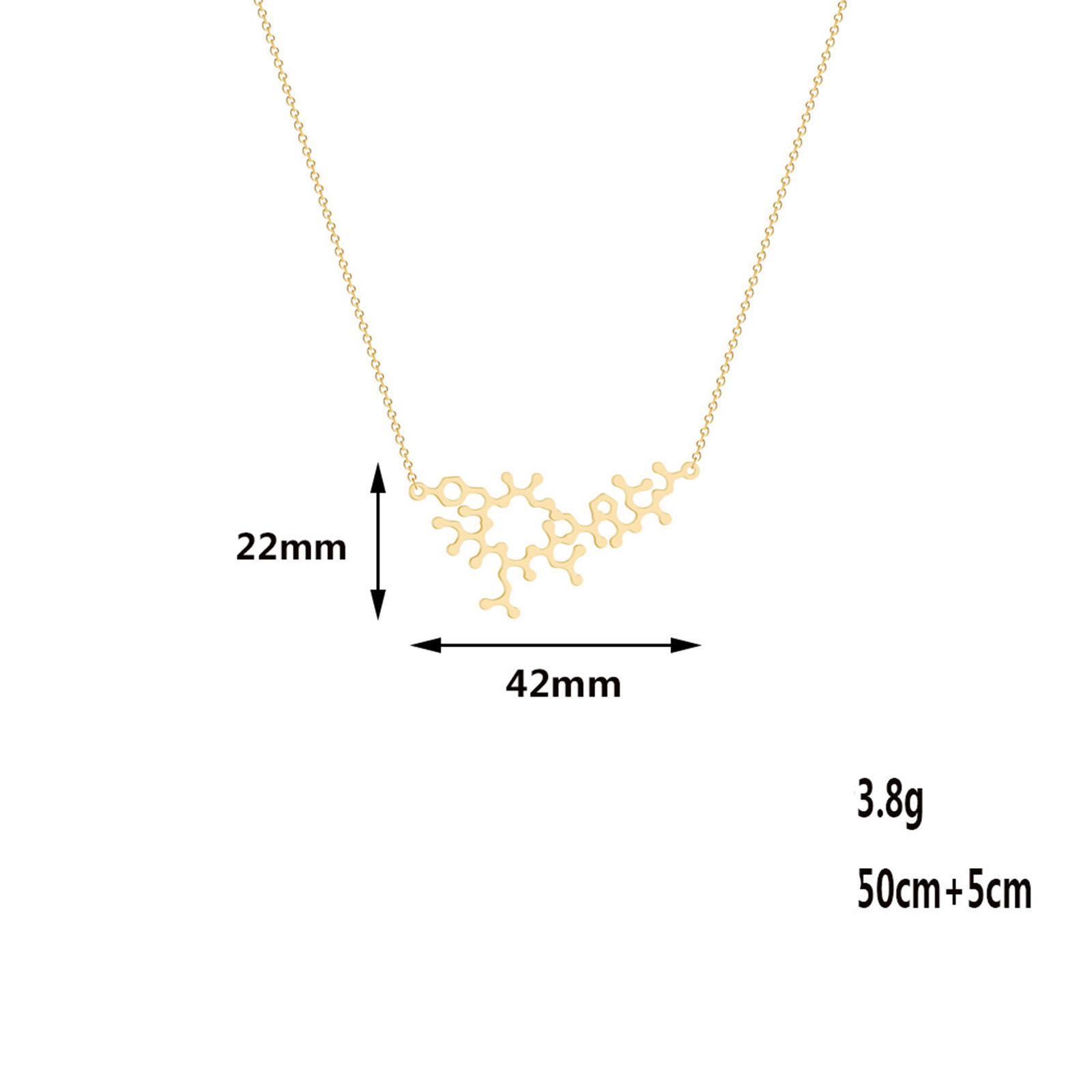Imagen de 304 Acero Inoxidable Elegante Cable Cadena Cruz Collares Multicolor Célula 45cm longitud, 1 Unidad