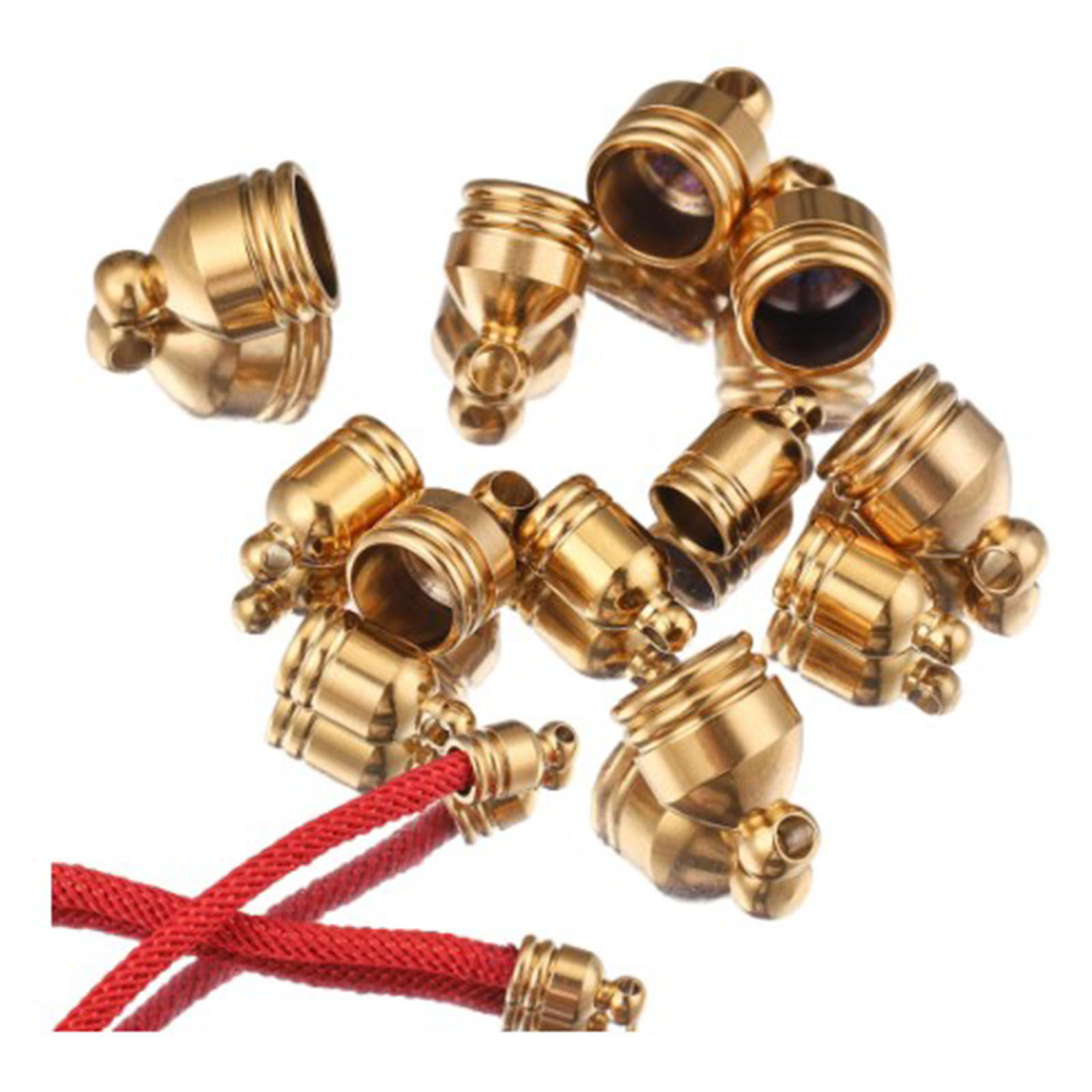 Изображение 304 Нержавеющая Сталь Зажим-концевик для Ожерелья Разноцветный 10 ШТ