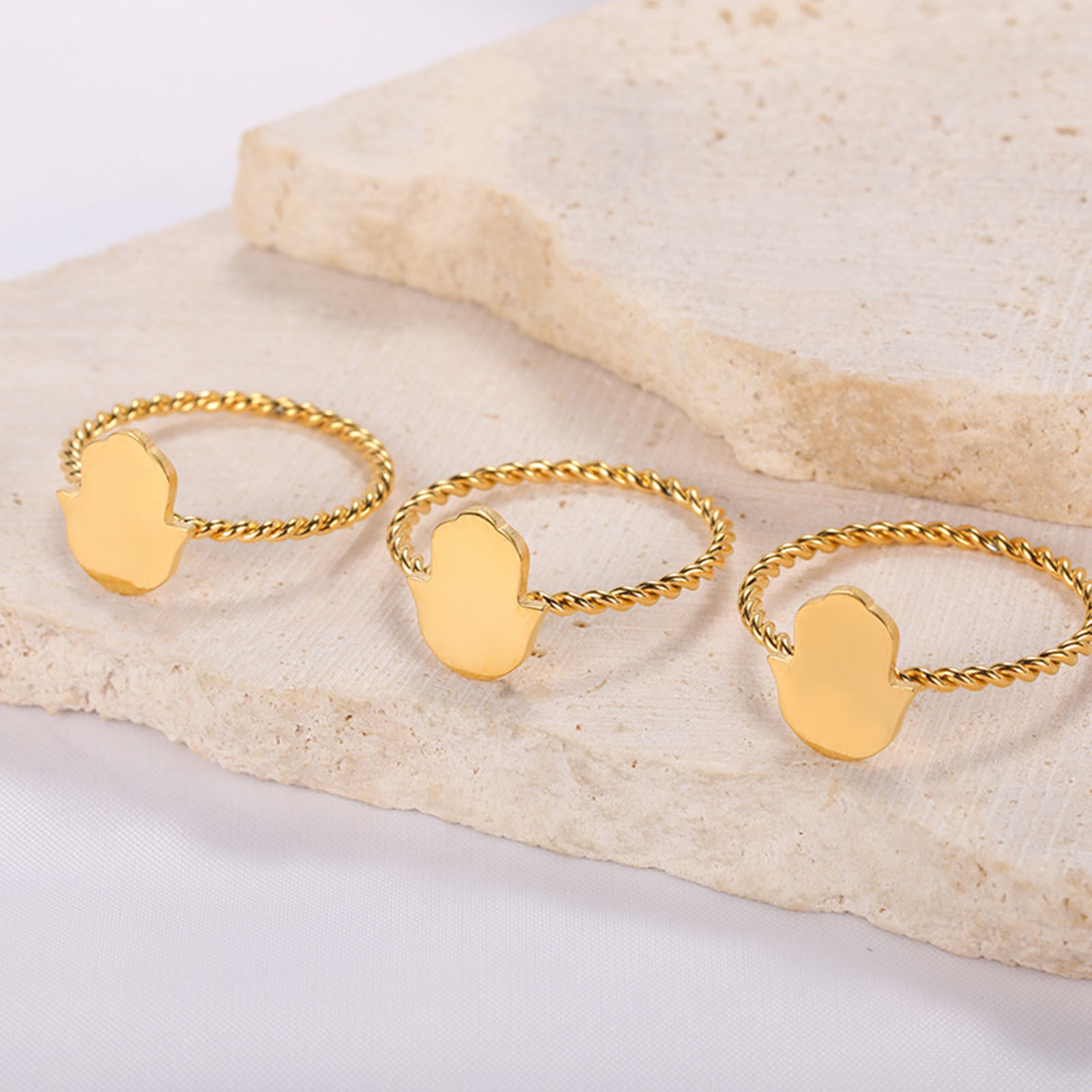 Picture of 304 Stainless Steel Unadjustable Rings Multicolor Braided