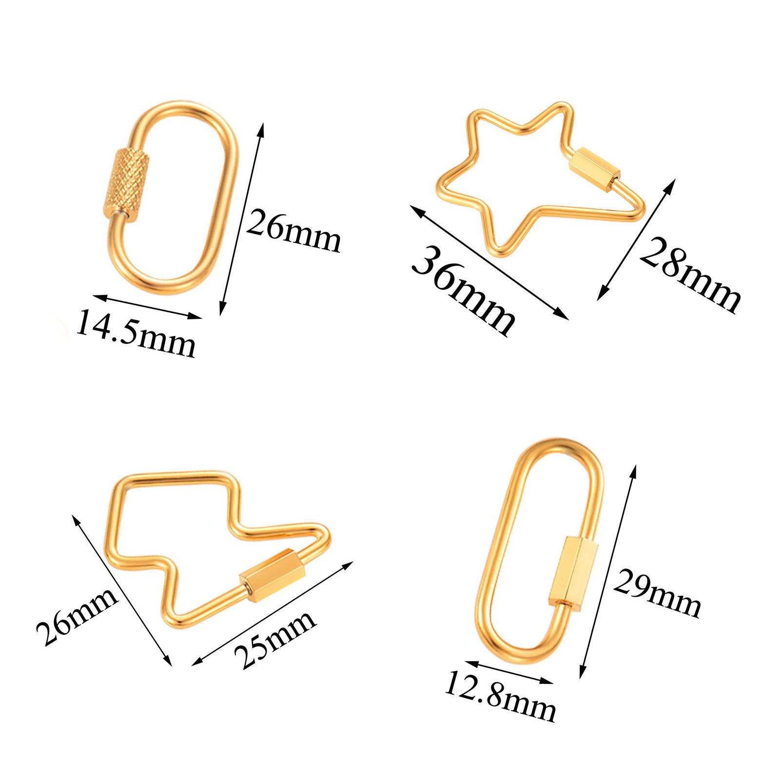 Bild von 304 Edelstahl Spannwirbel Geometrie Bunt Zum Abschrauben 1 Stück