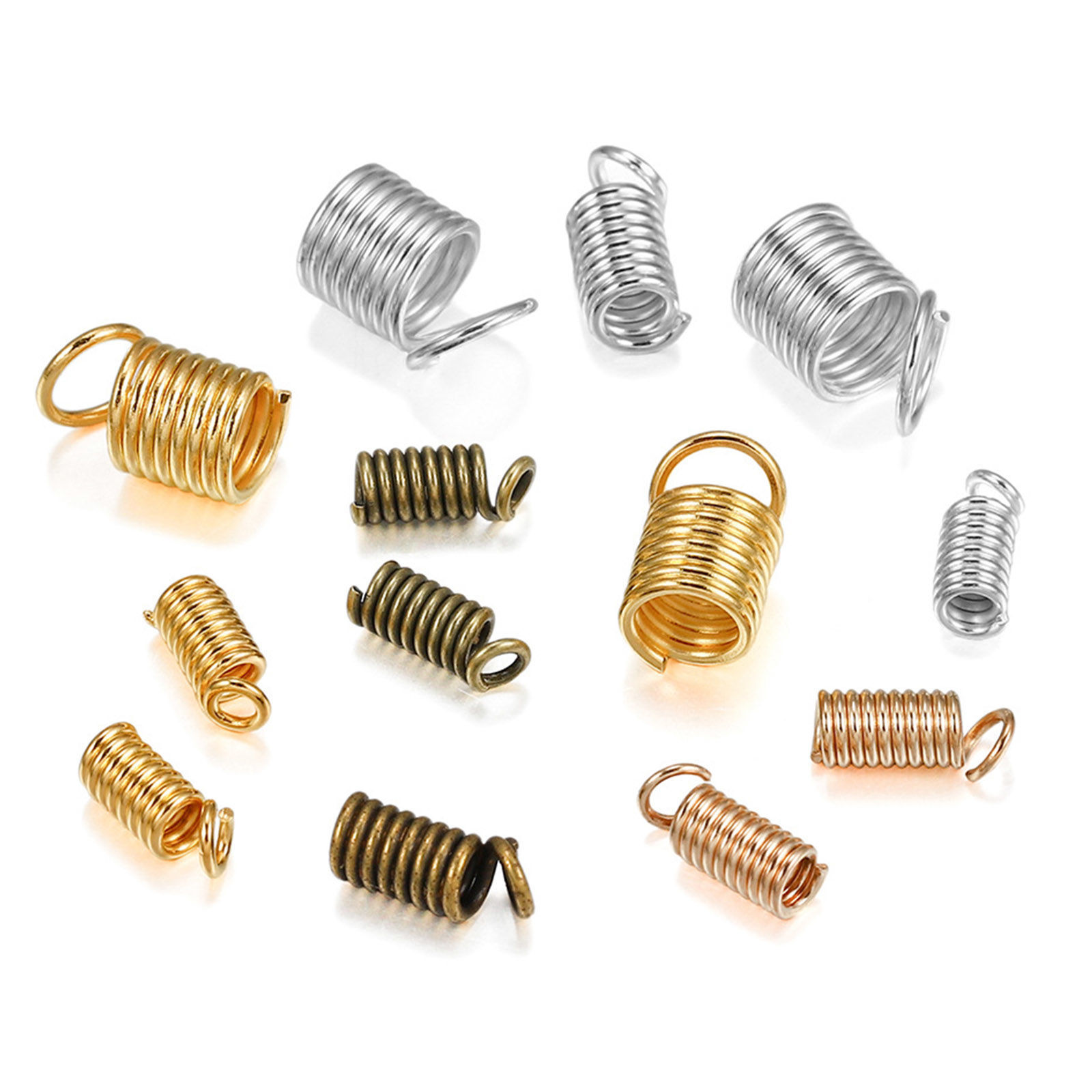 Picture of Iron Based Alloy Cord End Caps Spring Multicolor