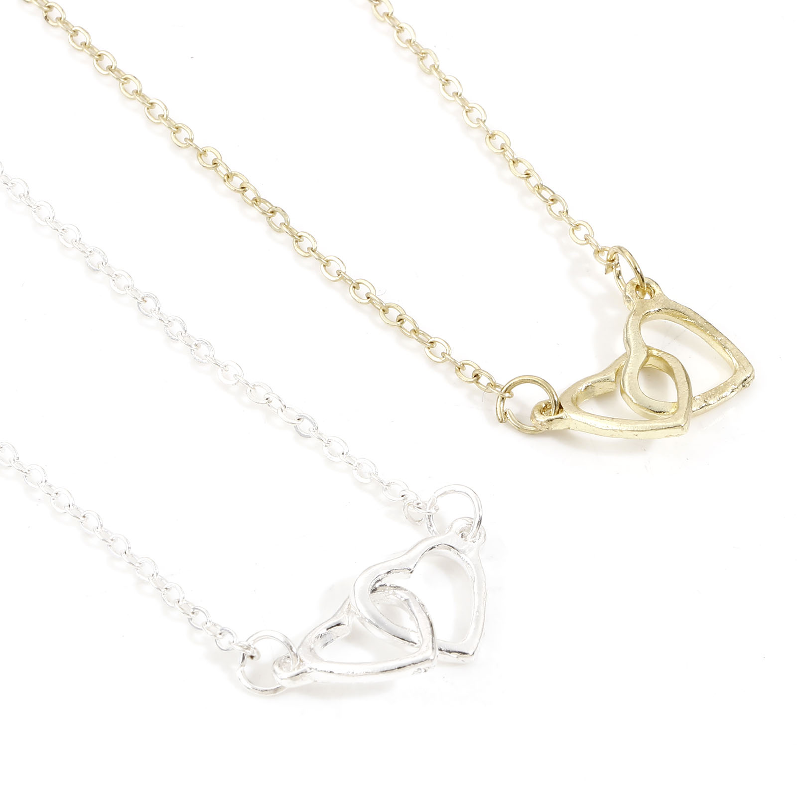 Picture of Valentine's Day Pendant Necklace Multicolor Heart Hollow 40cm(15 6/8") long