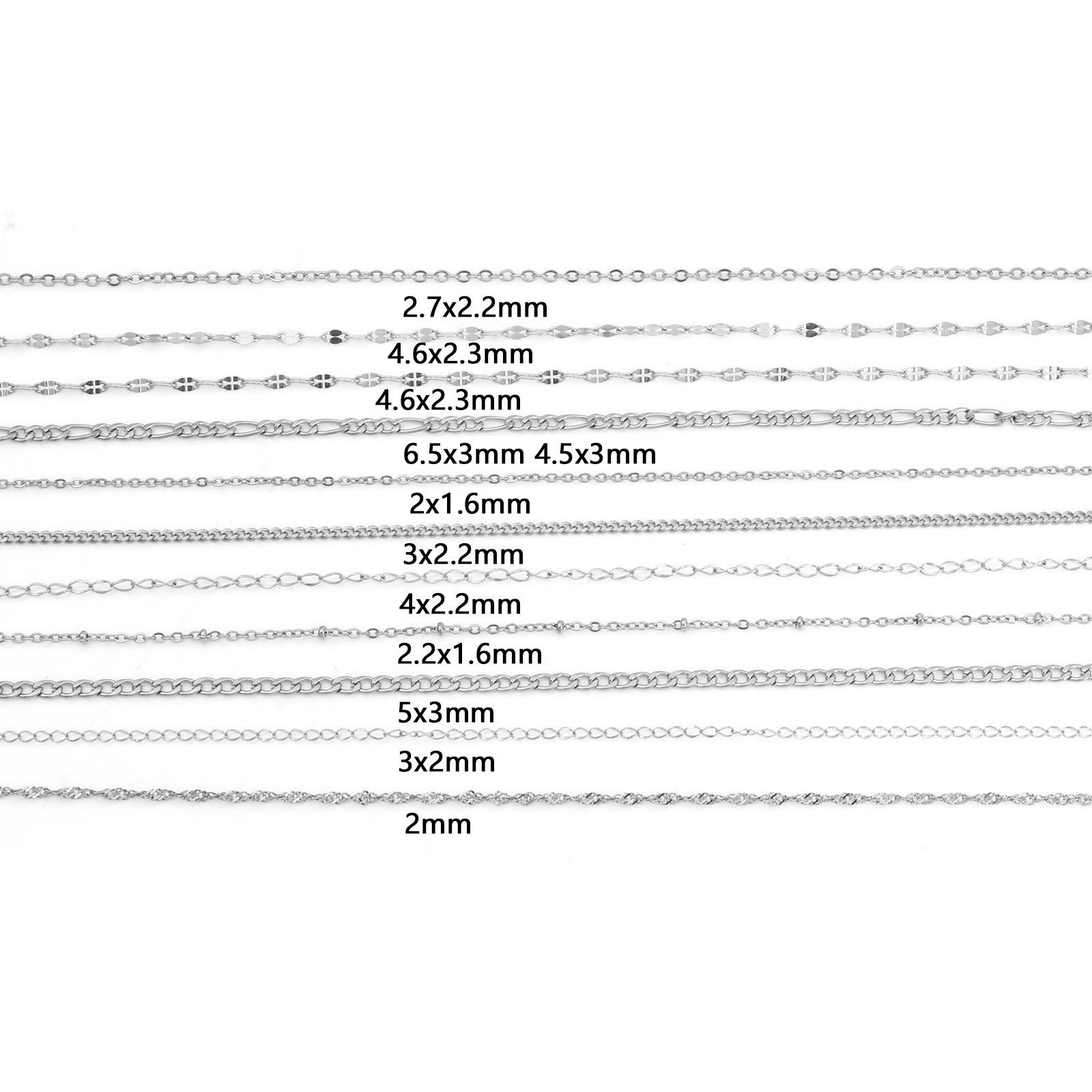 Изображение 304 Нержавеющая Сталь Цепи Серебряный Тон 1 Рулон