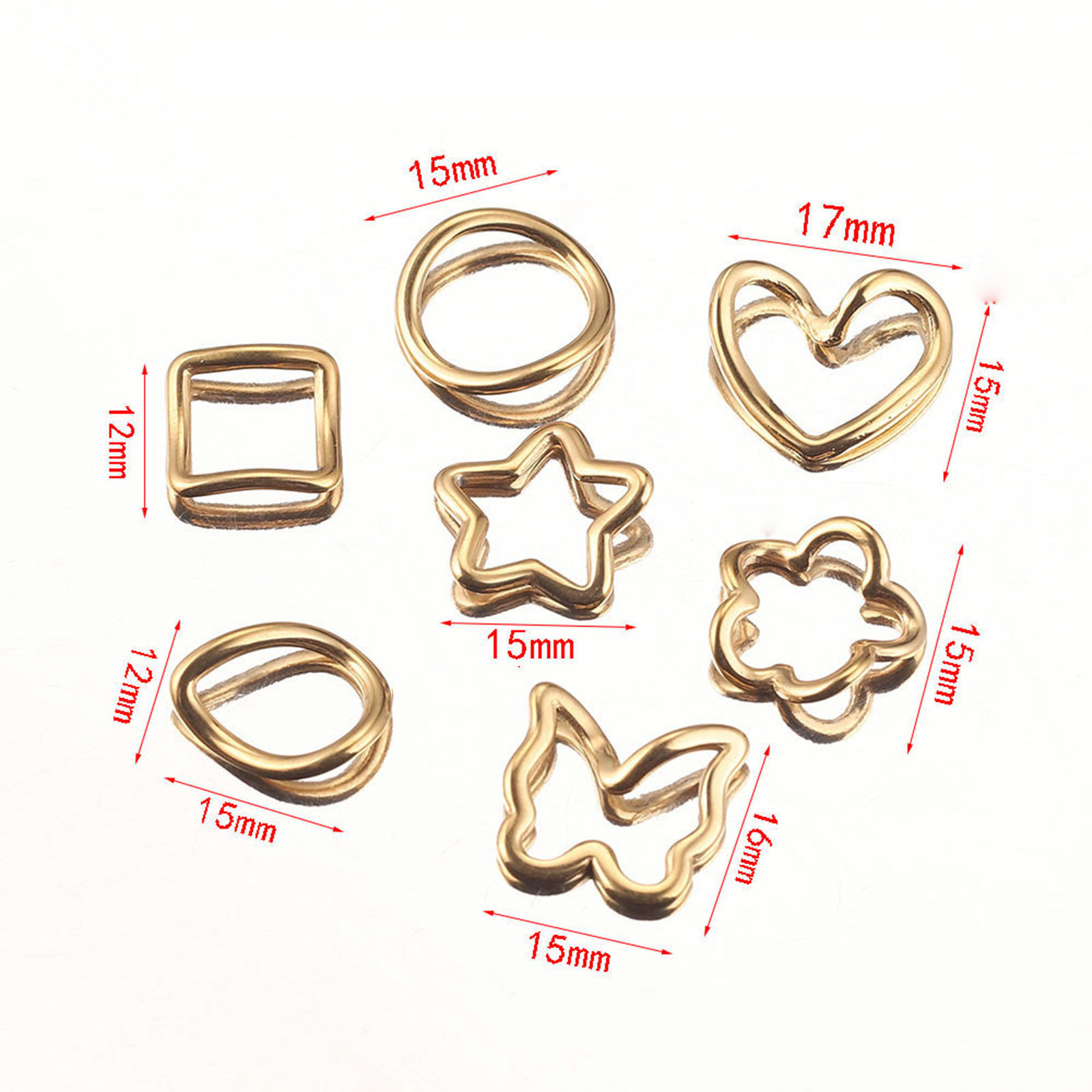 Picture of 304 Stainless Steel Charms Geometric Twisted