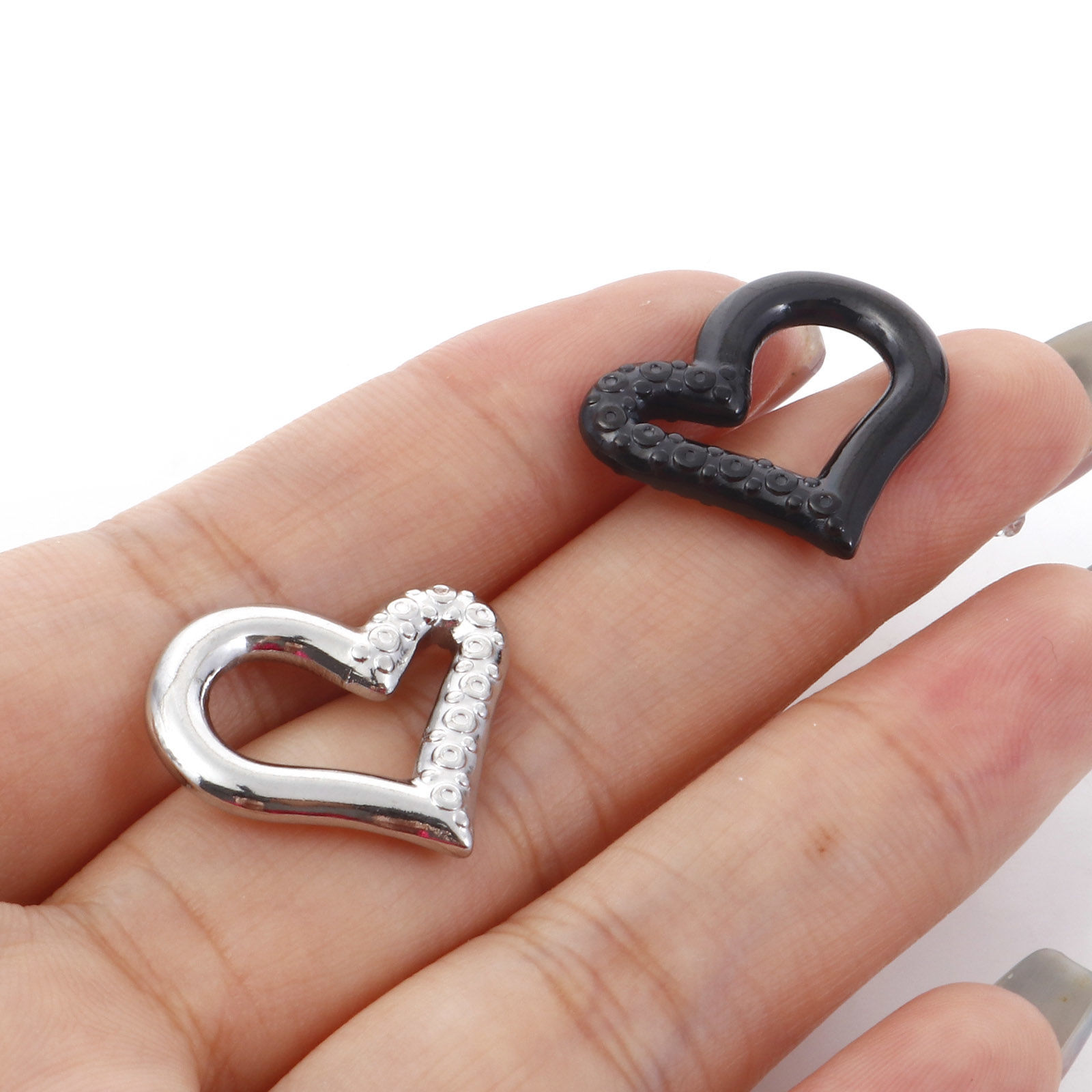 Picture of 304 Stainless Steel Charms Multicolor Heart 21mm x 19mm