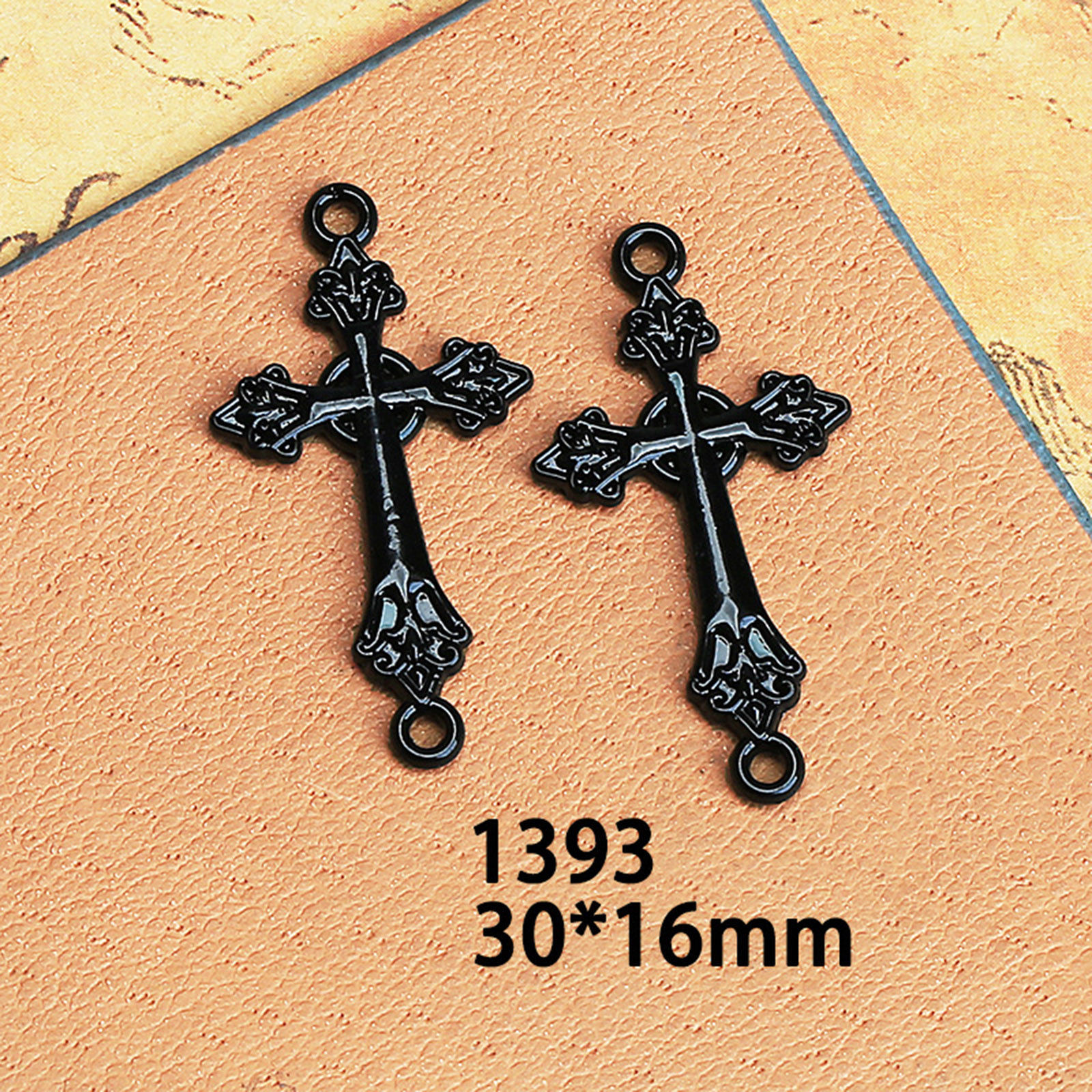 Picture of Zinc Based Alloy Religious Pendants Black Cross
