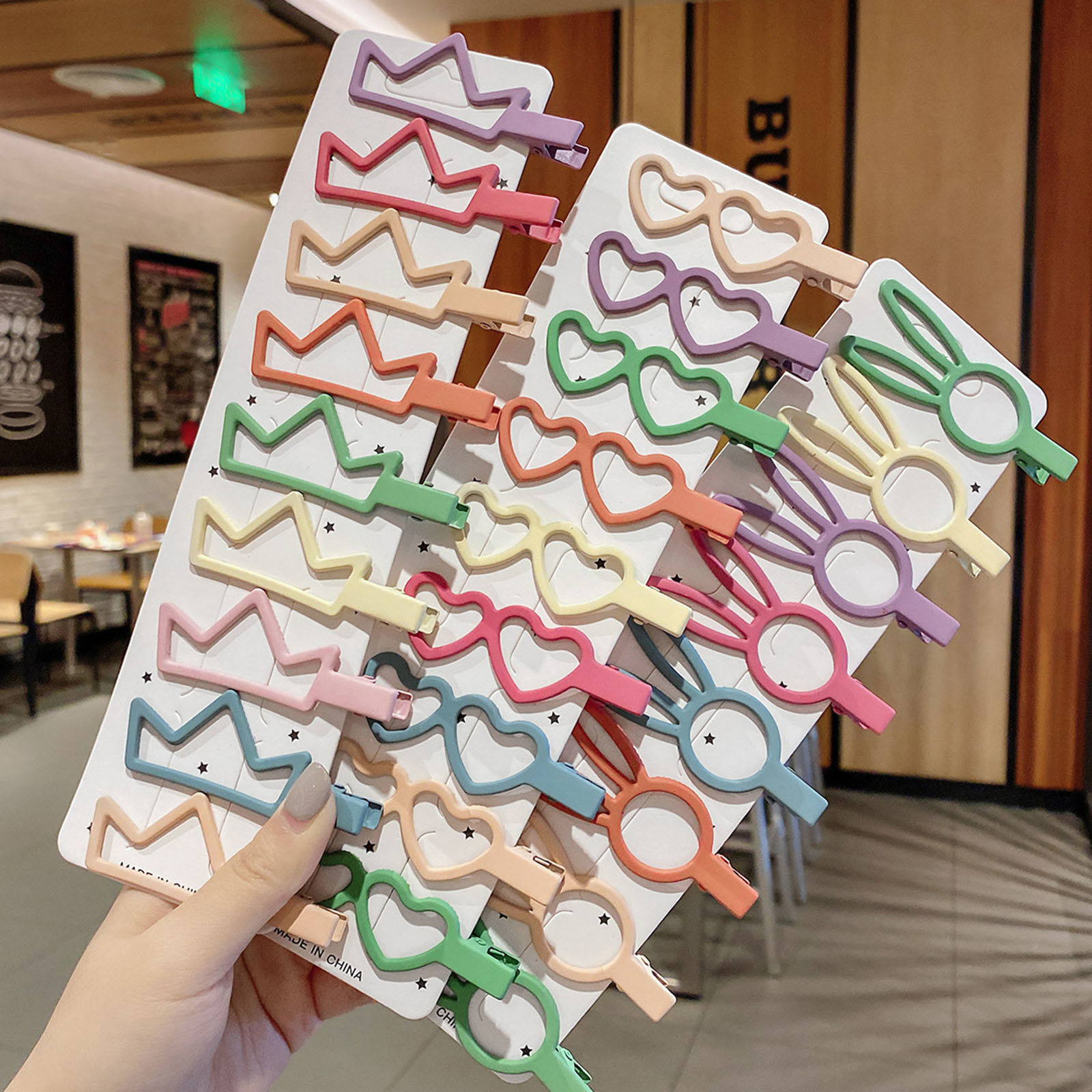 Picture of Stylish Hair Clips Geometric Multicolor Hollow