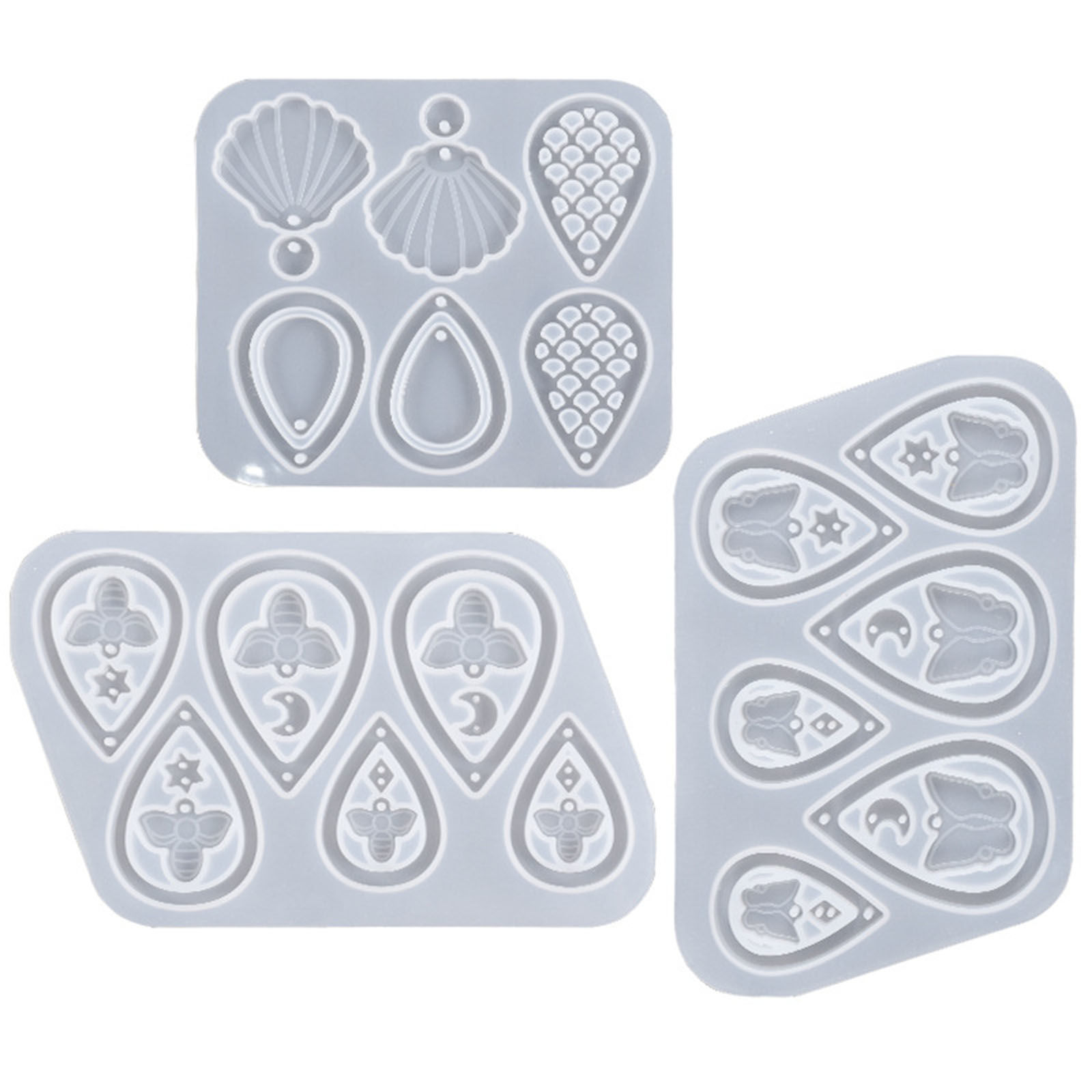 Изображение Силикон Насекомое Модель для эпоксидной смолы Прямоугольник Белый 1 ШТ