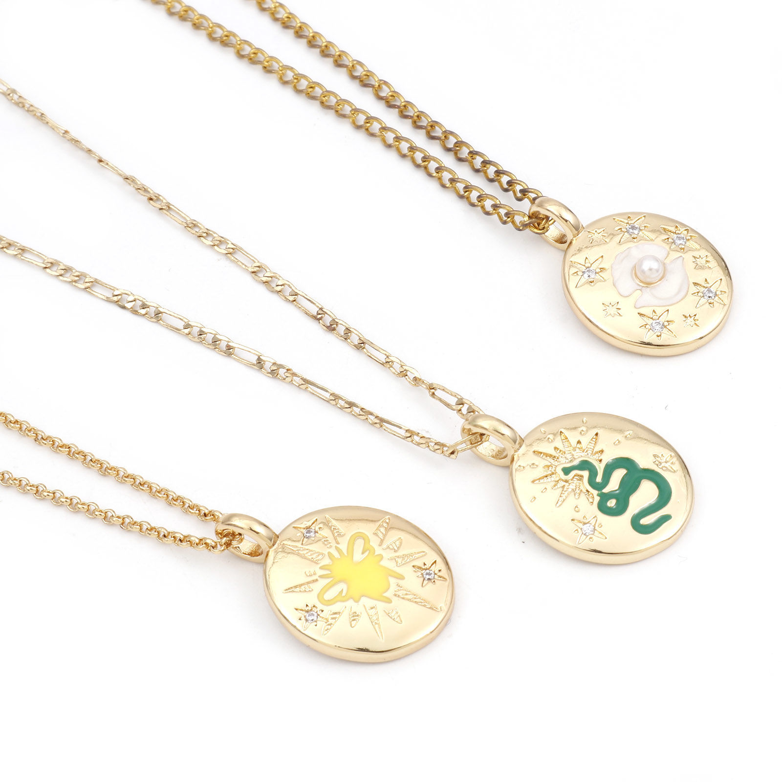 Bild von 1 Stück Messing Charms 18K Echtgold plattiert Bunt Oval Emaille Klar Zirkonia 25mm x 17mm