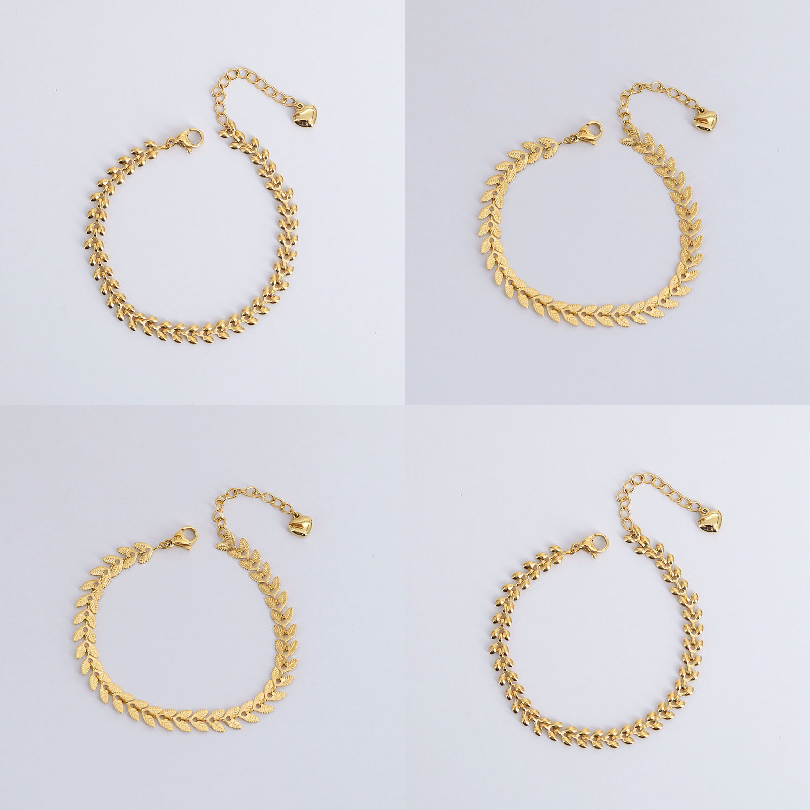 Picture of Eco-friendly Simple & Casual Stylish 18K Real Gold Plated 304 Stainless Steel Textured Chain Bracelets For Women