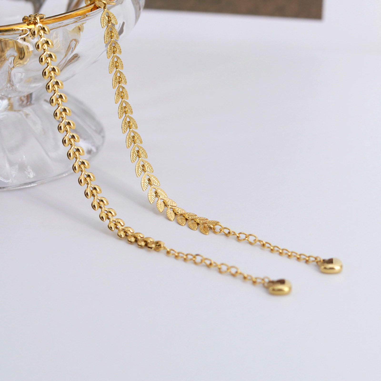 Picture of Eco-friendly Simple & Casual Stylish 18K Real Gold Plated 304 Stainless Steel Textured Chain Bracelets For Women