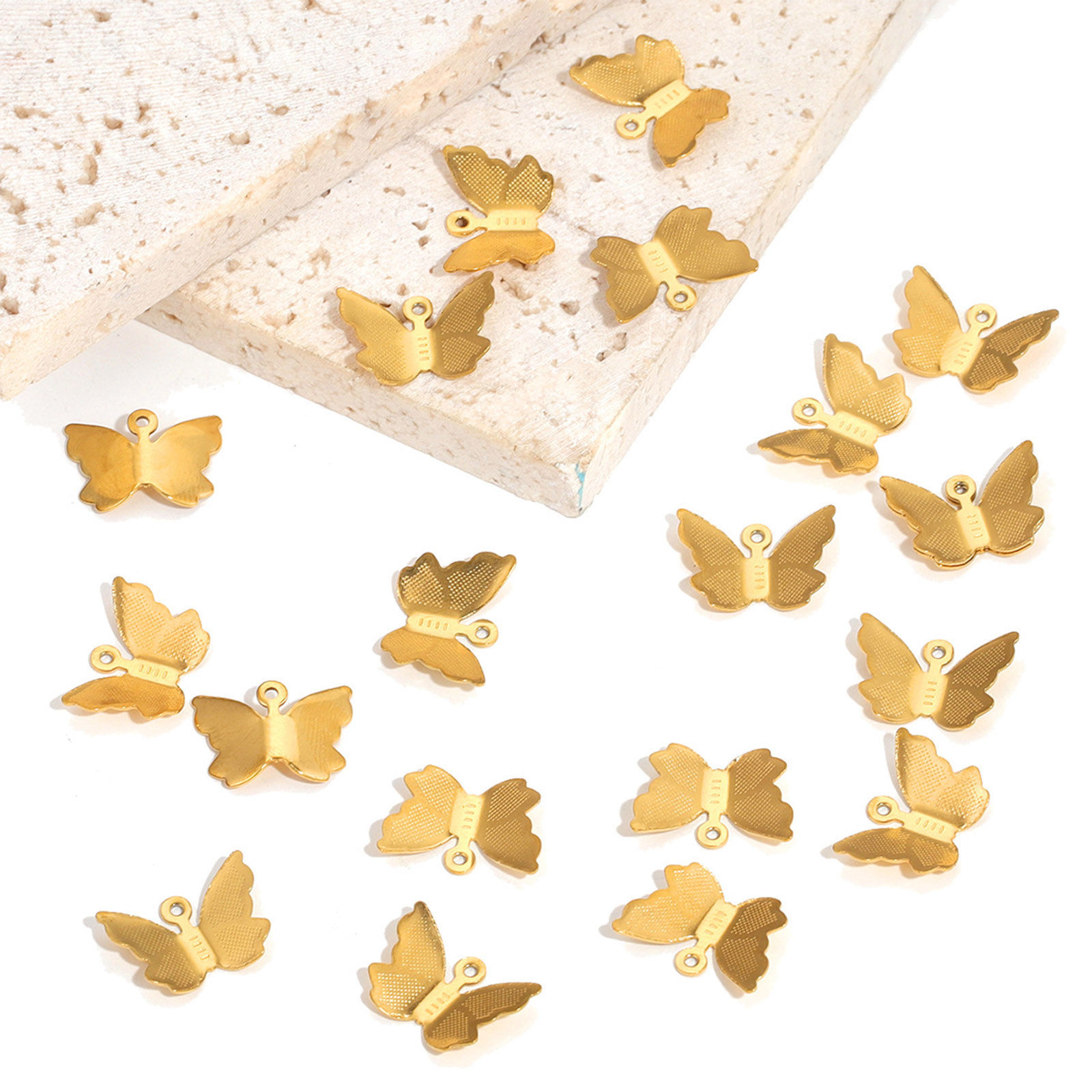 Picture of 304 Stainless Steel Charms Butterfly Animal 15mm x 10mm