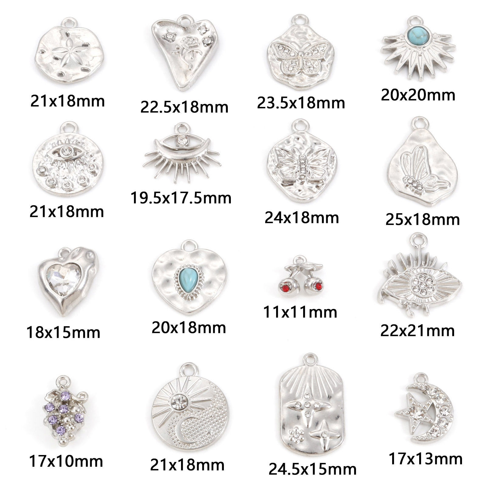 Picture of Zinc Based Alloy Charms Silver Tone