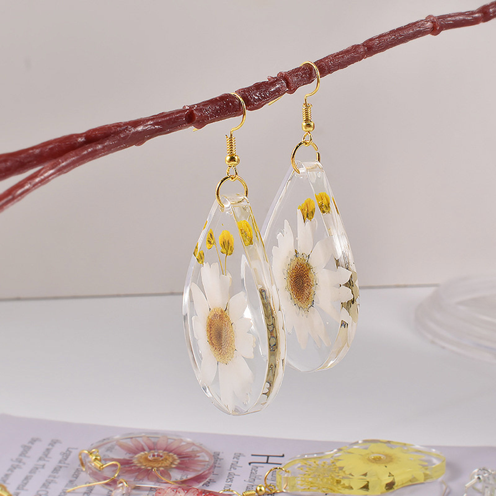 Picture of Silicone Geometry Series Resin Mold For Keychain Necklace Earring Pendant Jewelry DIY Making White 1 Piece