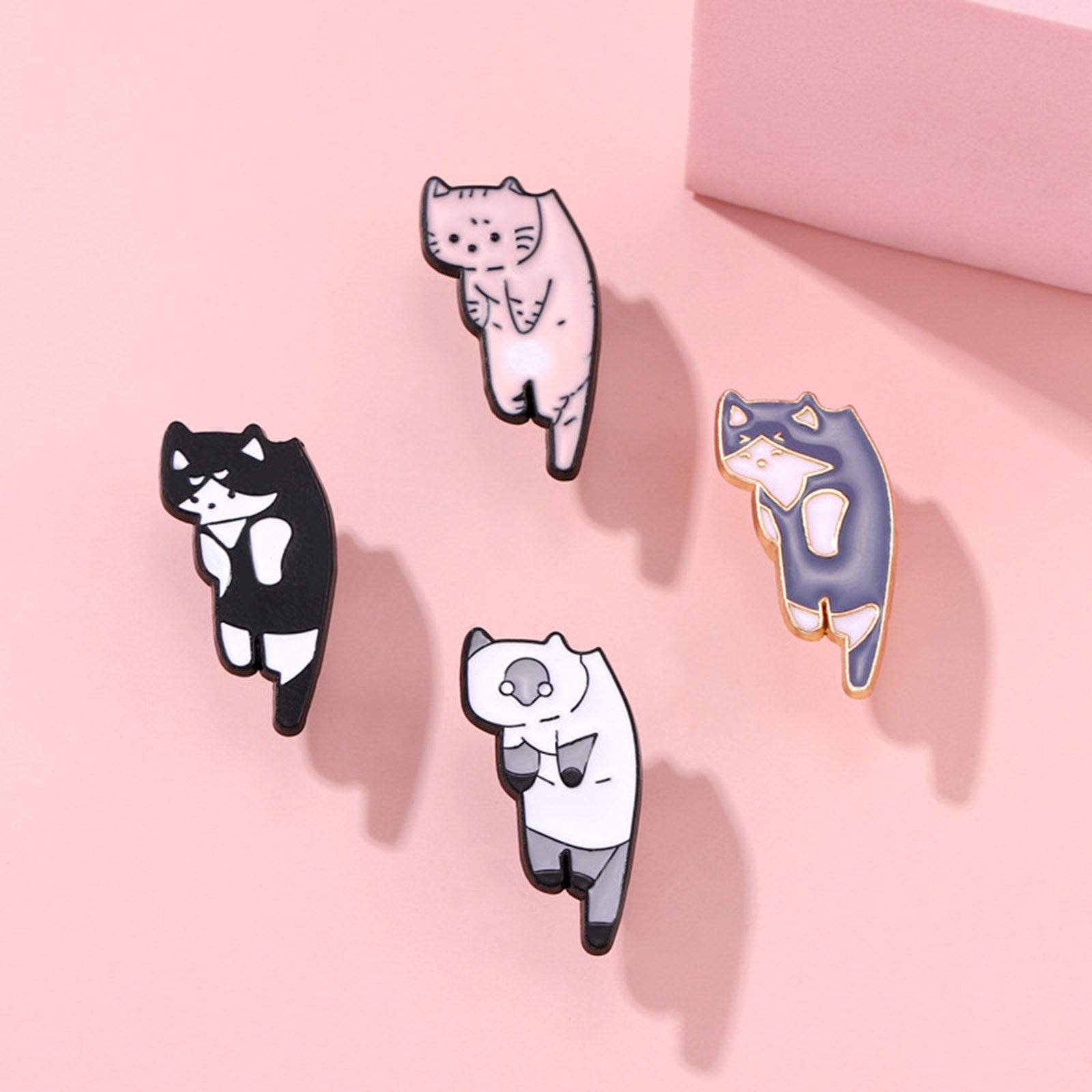 Bild von Niedlich Brosche Katze Bunt Emaille 1 Stück