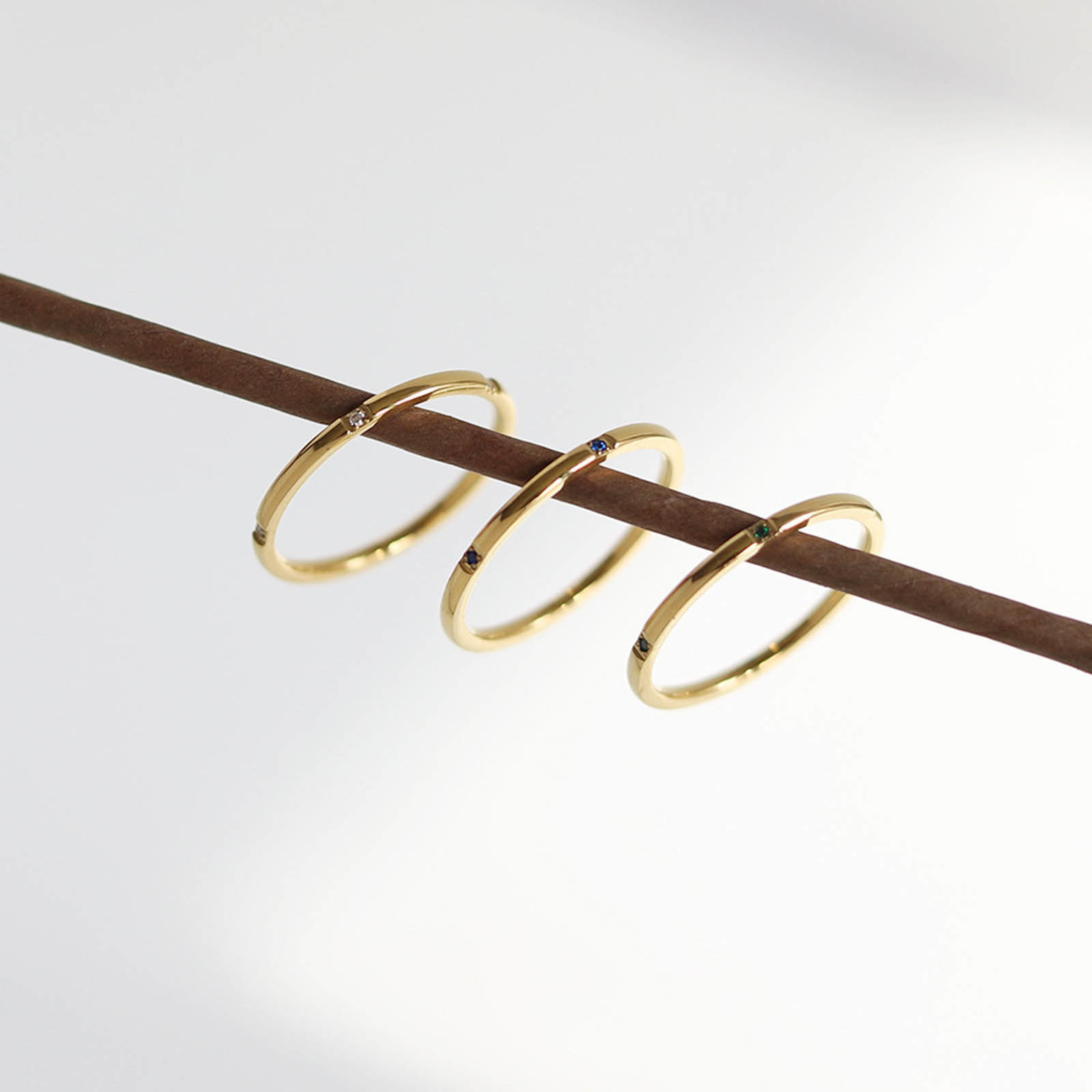 Bild von Umweltfreundlich Einfach und lässig Stilvoll 18K Gold plattiert 304 Edelstahl & Zirkon Uneinstellbar Ring Für Frauen 1 Set