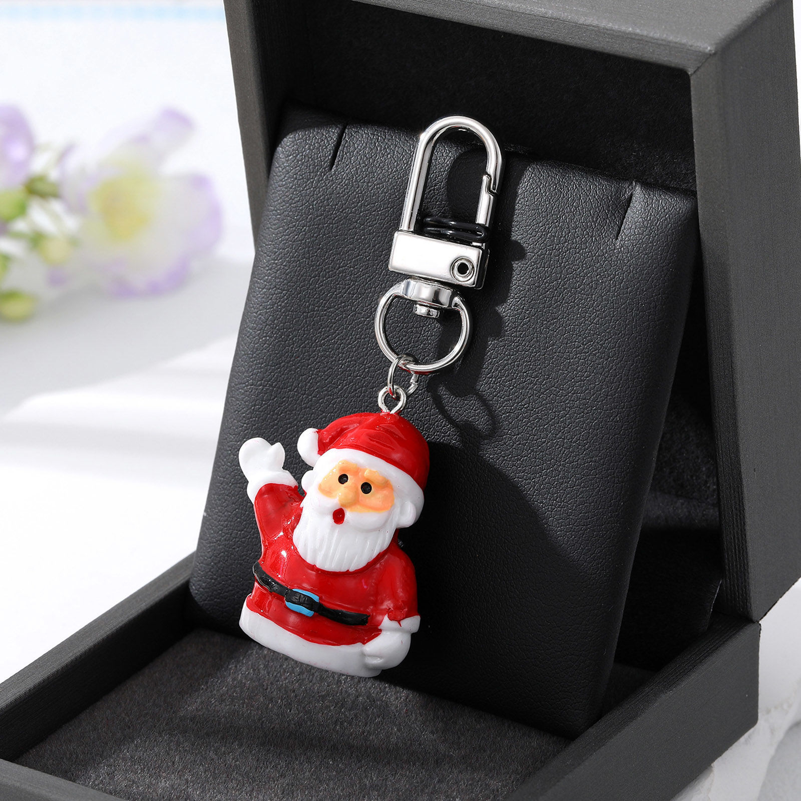 Picture of Resin Cute Keychain & Keyring Silver Tone Multicolor Fruit
