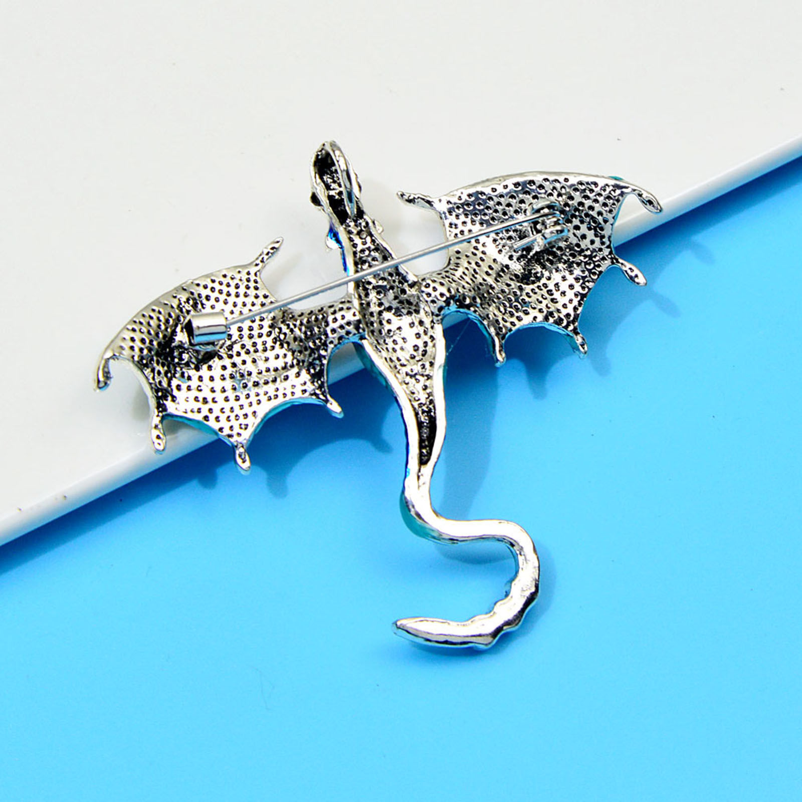 Bild von Stilvoll Brosche Drache Bunt Emaille 1 Stück