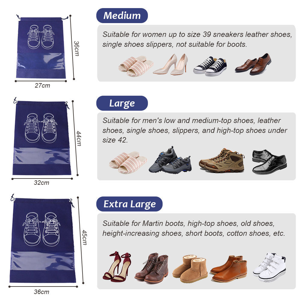 Bild von Nonwovens Wasserdichte Schuhe Kordelzug Aufbewahrungstasche Multicolor
