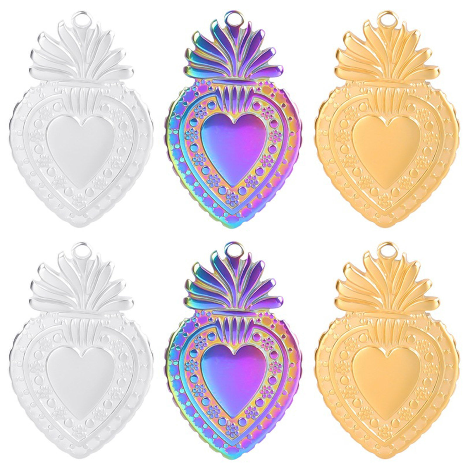 Picture of 304 Stainless Steel Charms Multicolor Strawberry Fruit 30mm x 19mm