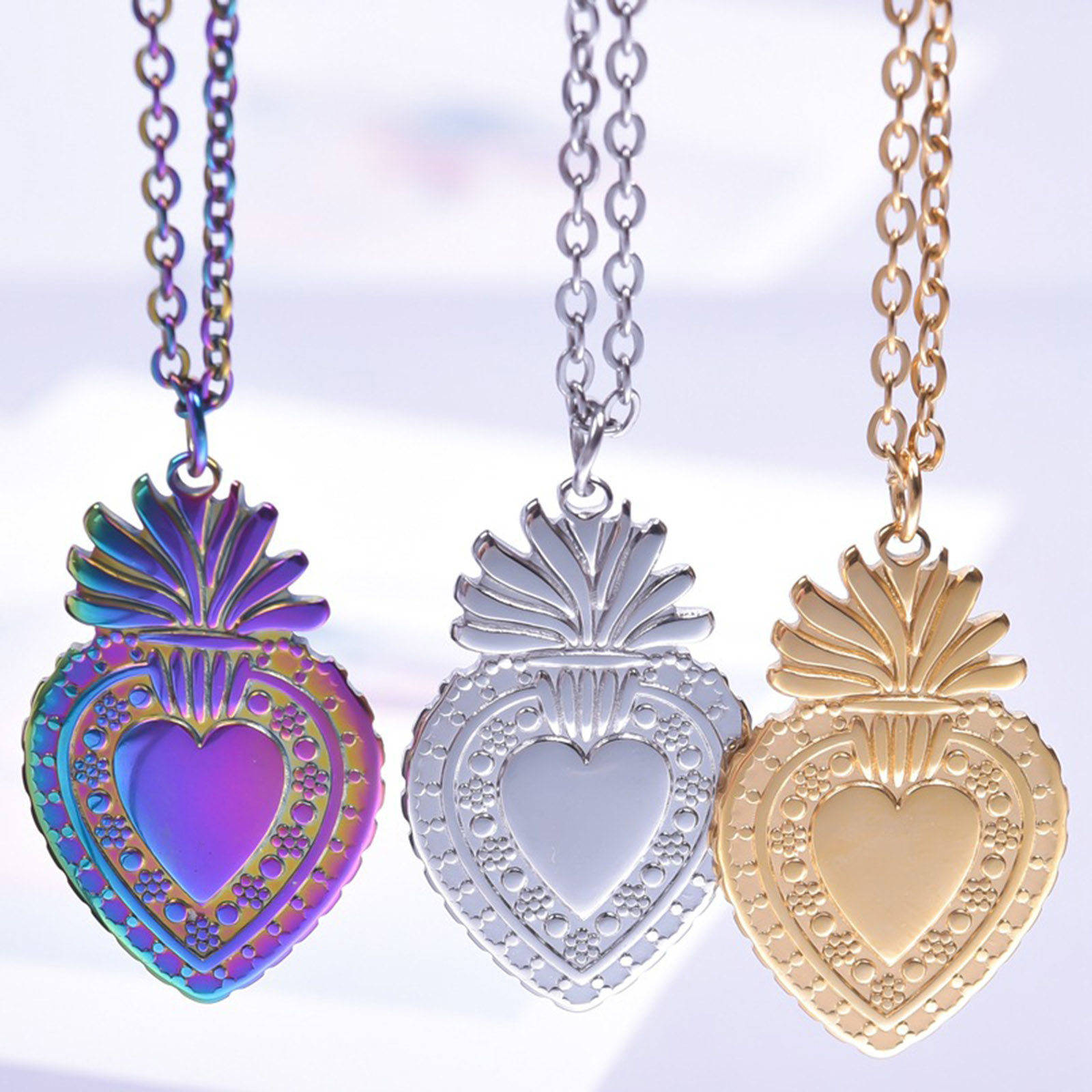Picture of 304 Stainless Steel Charms Multicolor Strawberry Fruit 30mm x 19mm