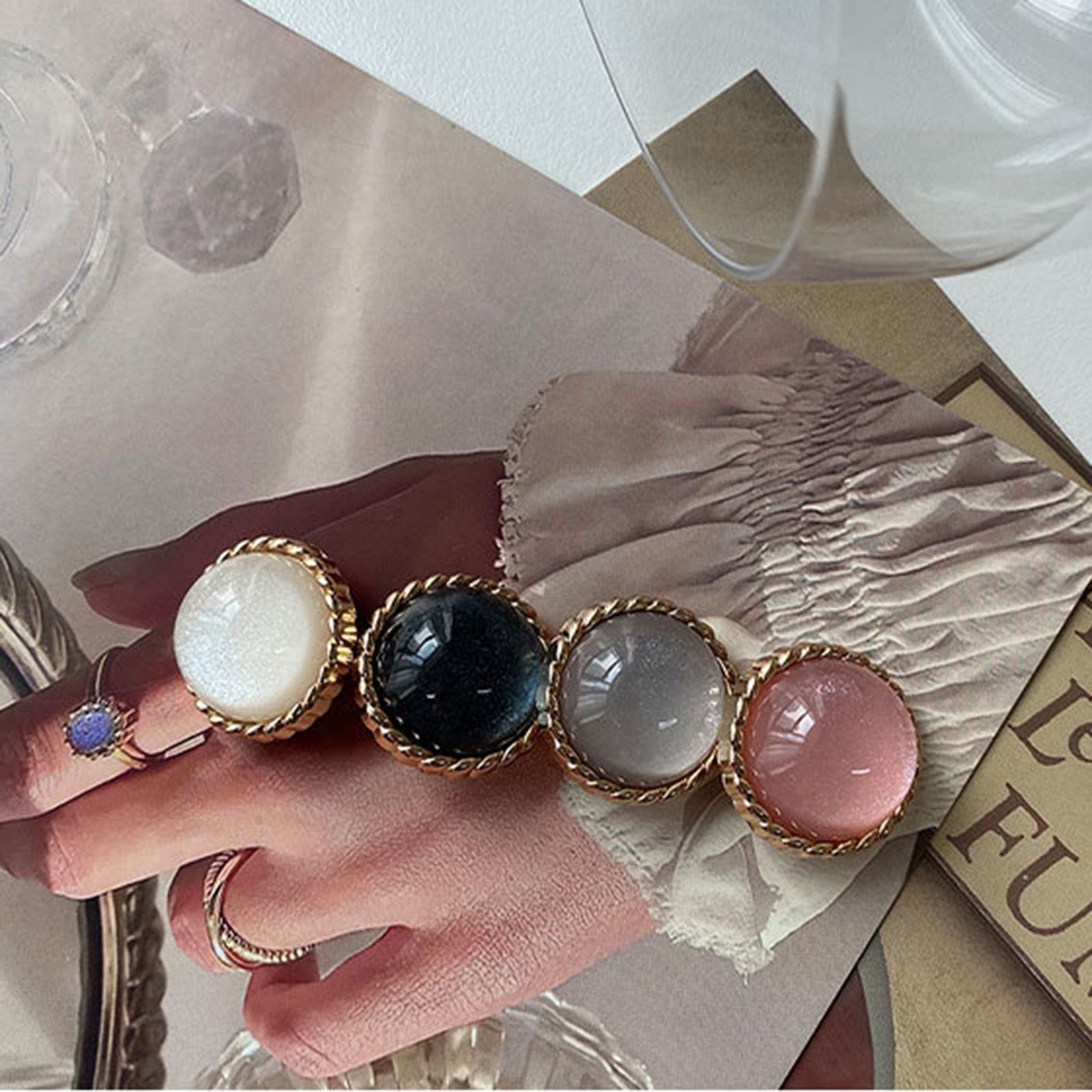 Picture of Zinc Based Alloy & Resin Metal Sewing Shank Buttons Gold Plated Multicolor Round