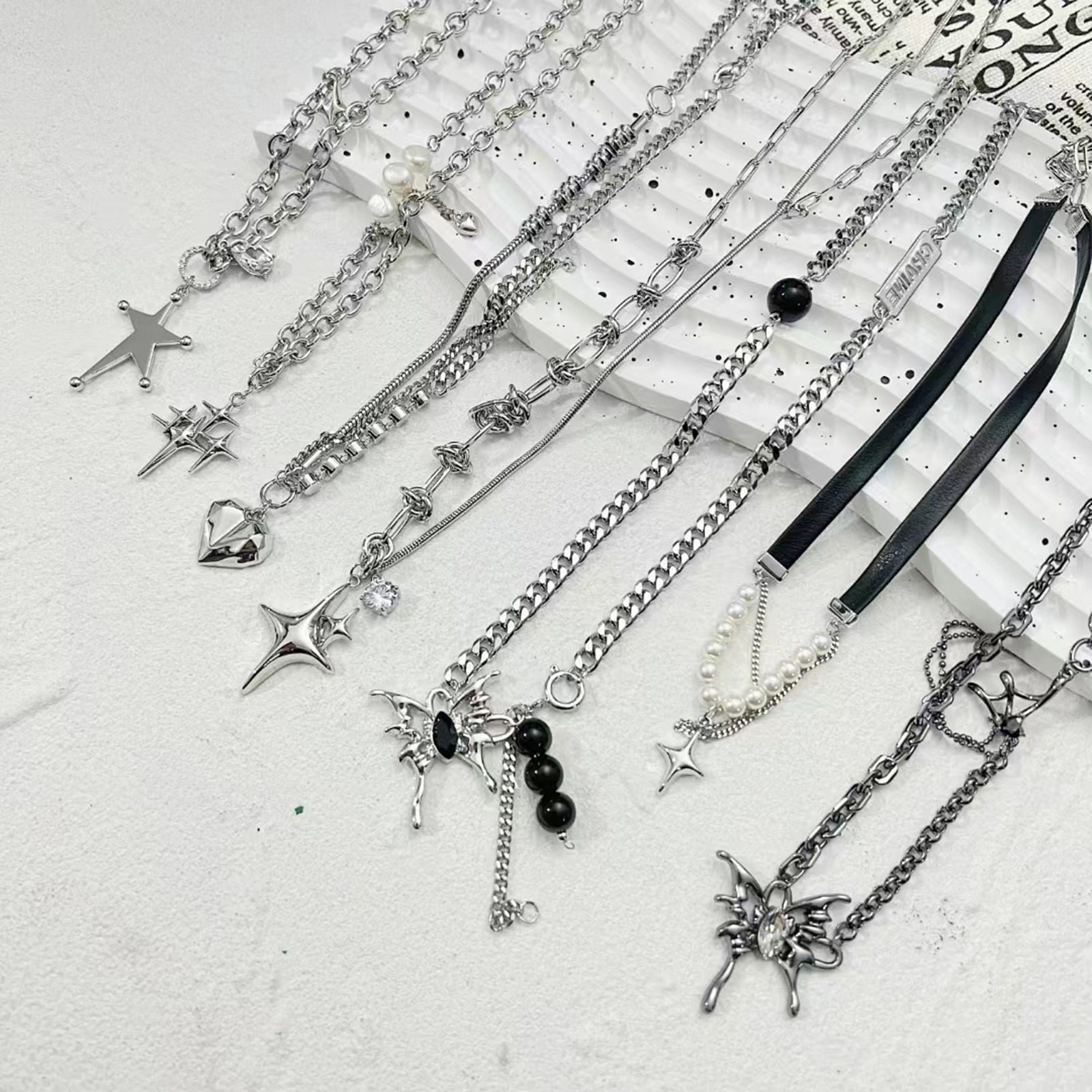 Picture of Zinc Based Alloy Pendants Silver Tone Heart Star