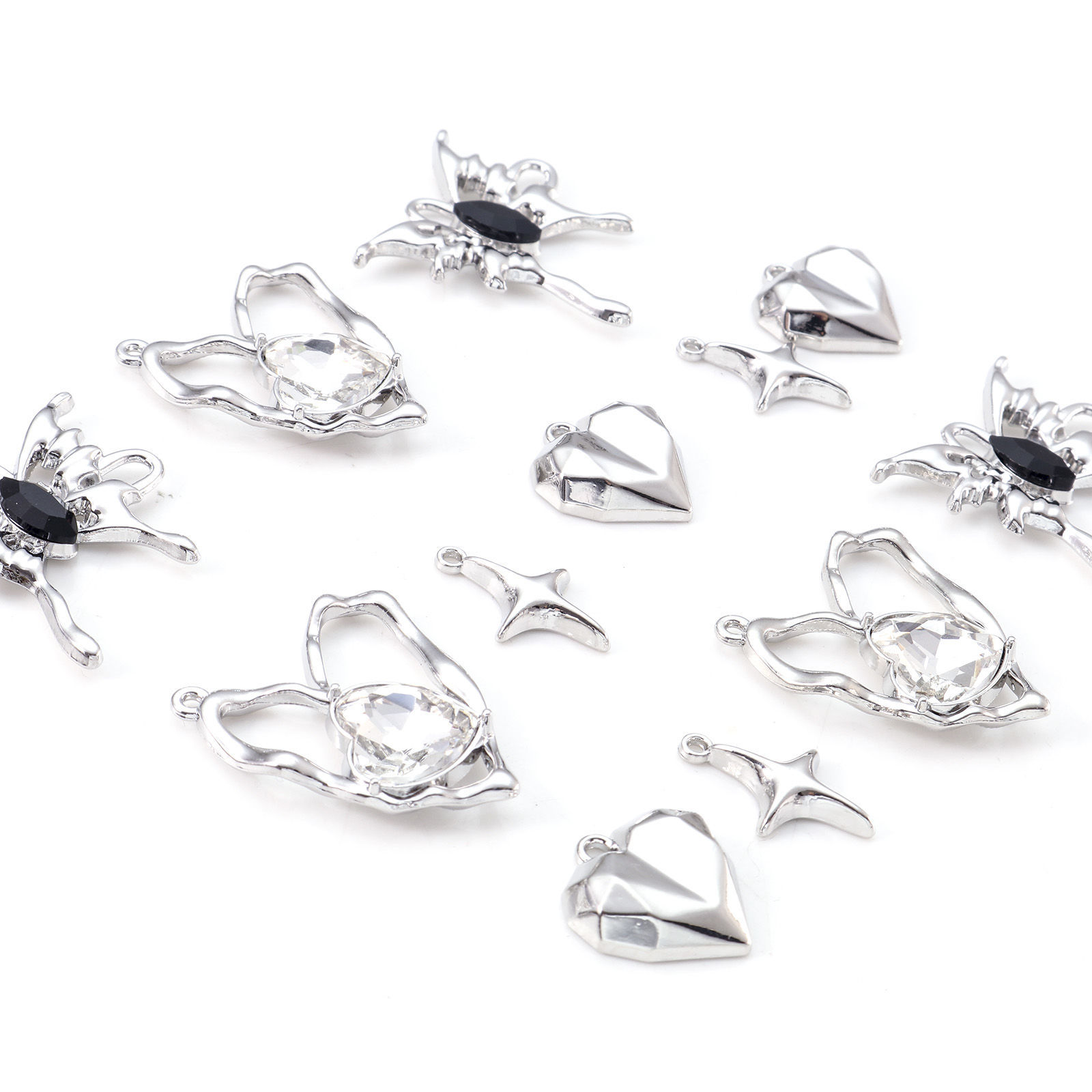 Picture of Zinc Based Alloy Pendants Silver Tone Heart Star