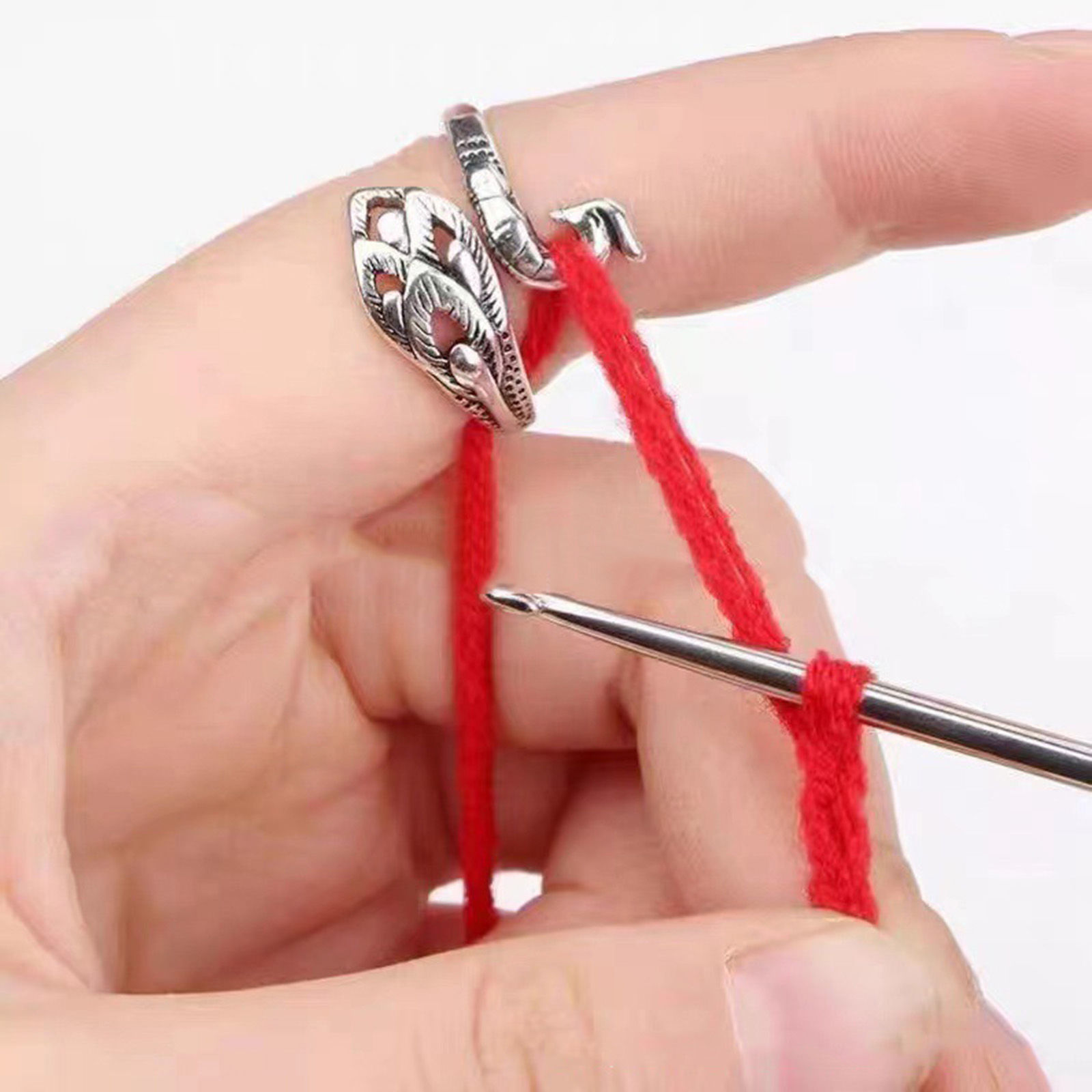 Picture of Alloy Knitting Tools Crochet Accessories Finger Ring Finger Puller Peacock Animal Multicolor