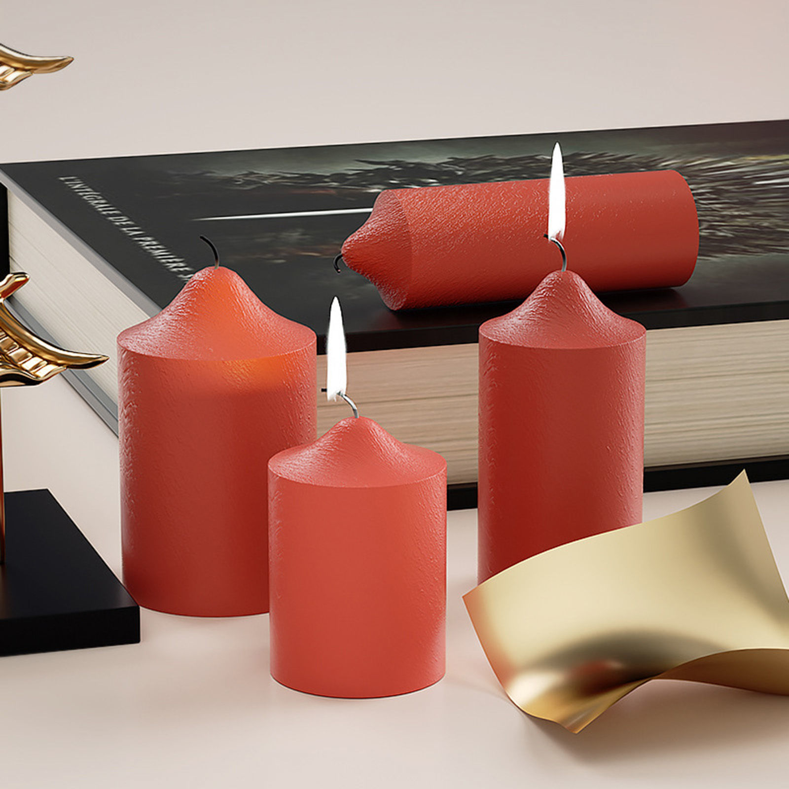 Picture of Silicone Resin Mold For Candle Soap DIY Making Cylinder White