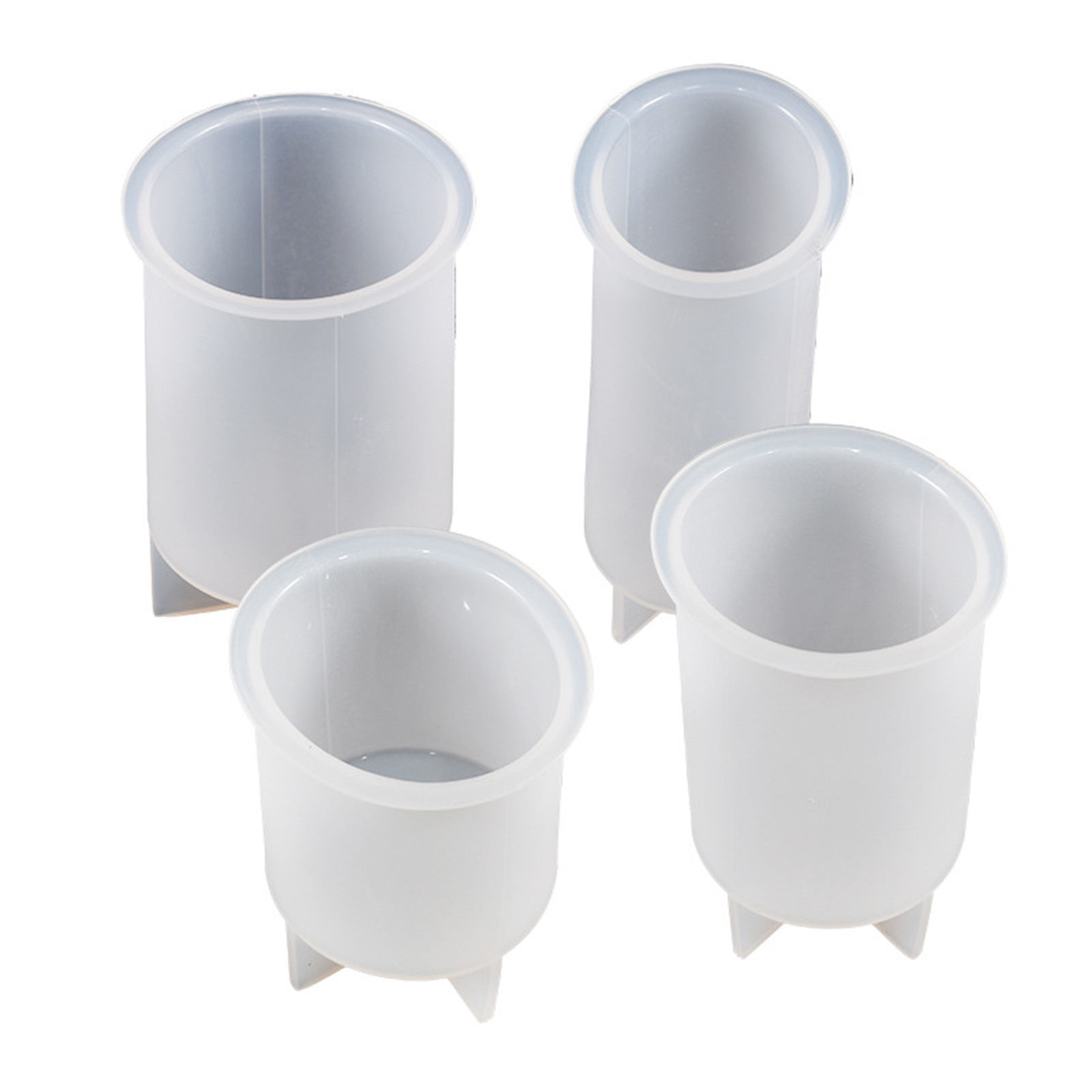 Picture of Silicone Resin Mold For Candle Soap DIY Making Cylinder White